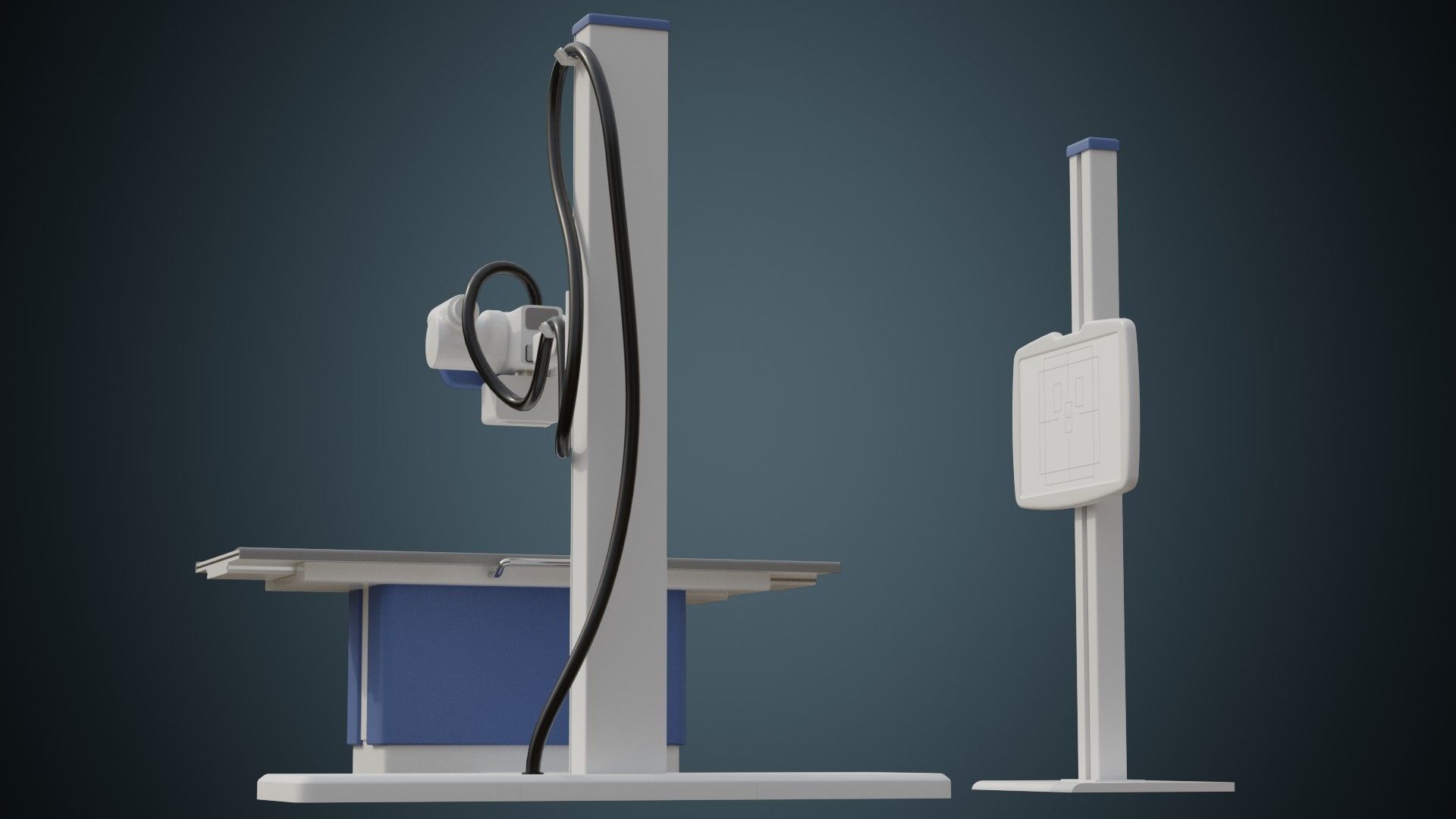 Angiography Machine 1 Basic Low-poly 3D model_3