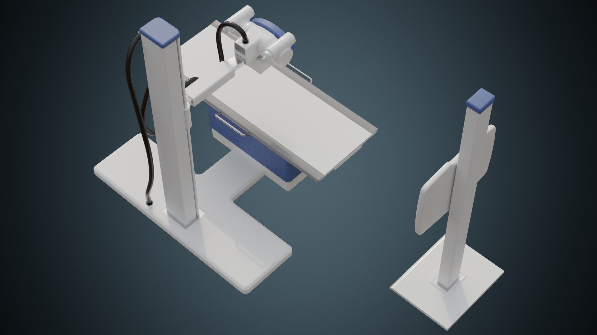 Angiography Machine 1 Basic Low-poly 3D model_2
