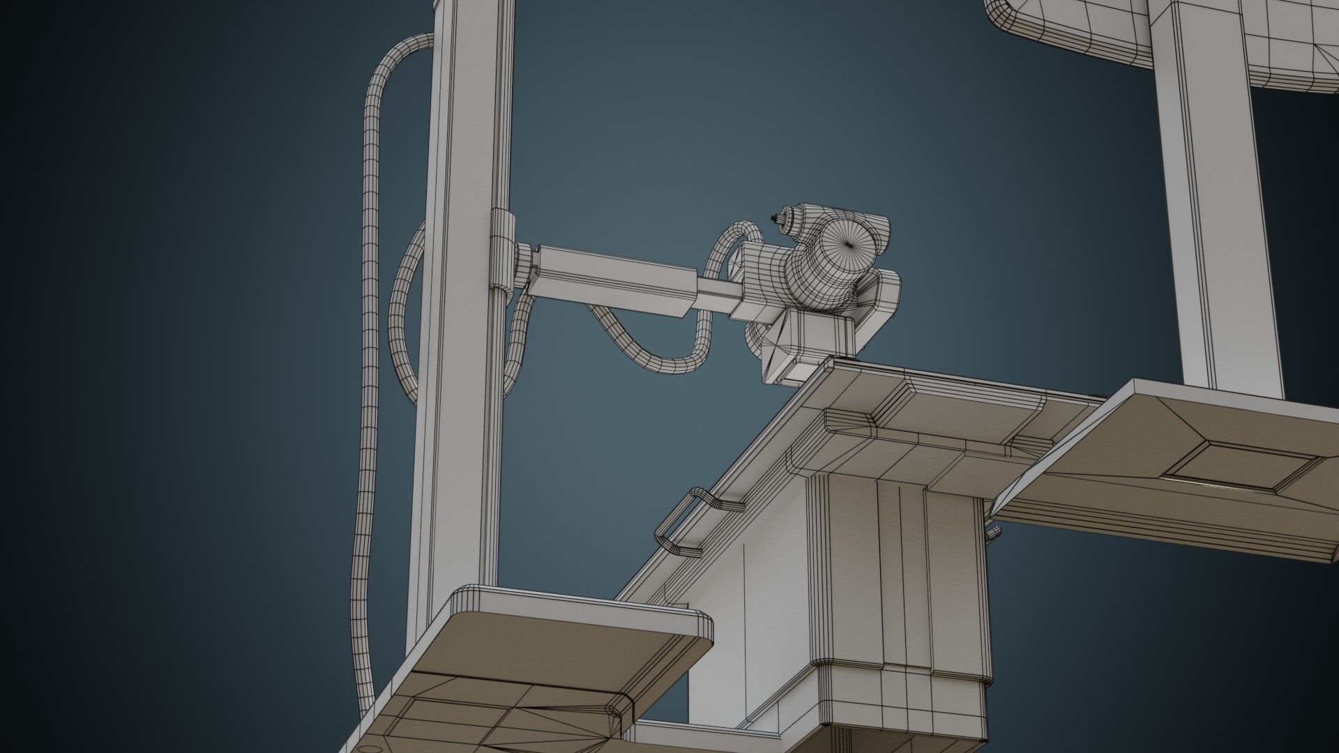 Angiography Machine 1 Basic Low-poly 3D model_7