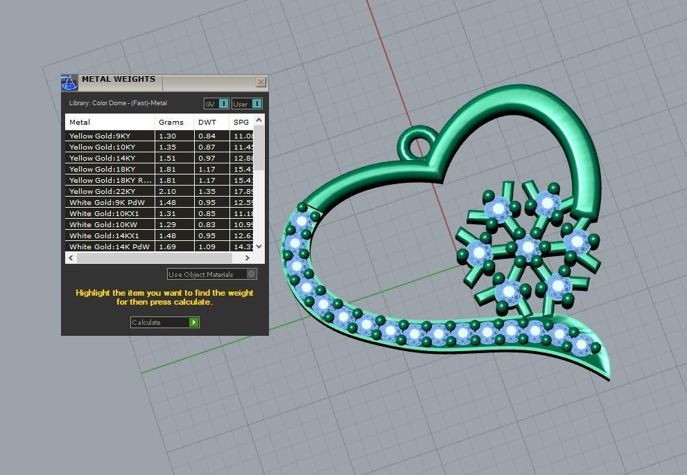 heart pendant 3D print model_4