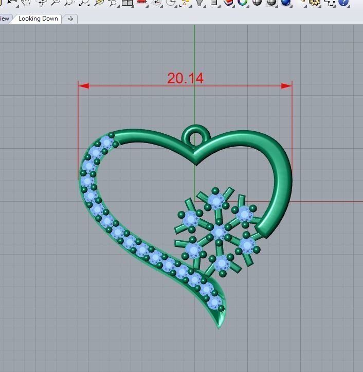 heart pendant 3D print model_7