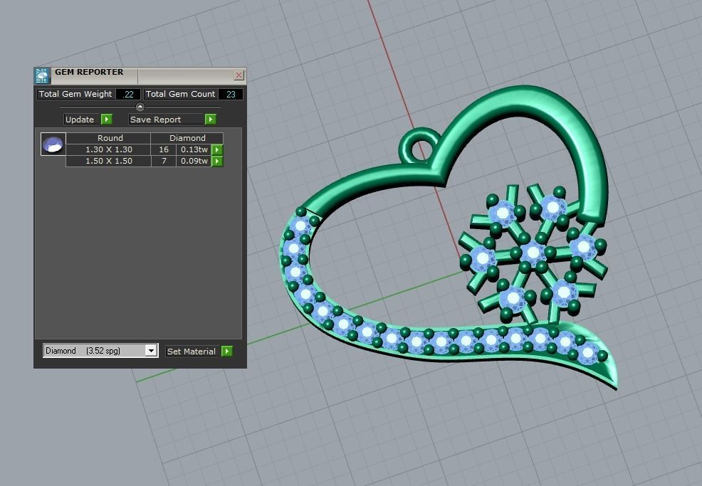 heart pendant 3D print model_5