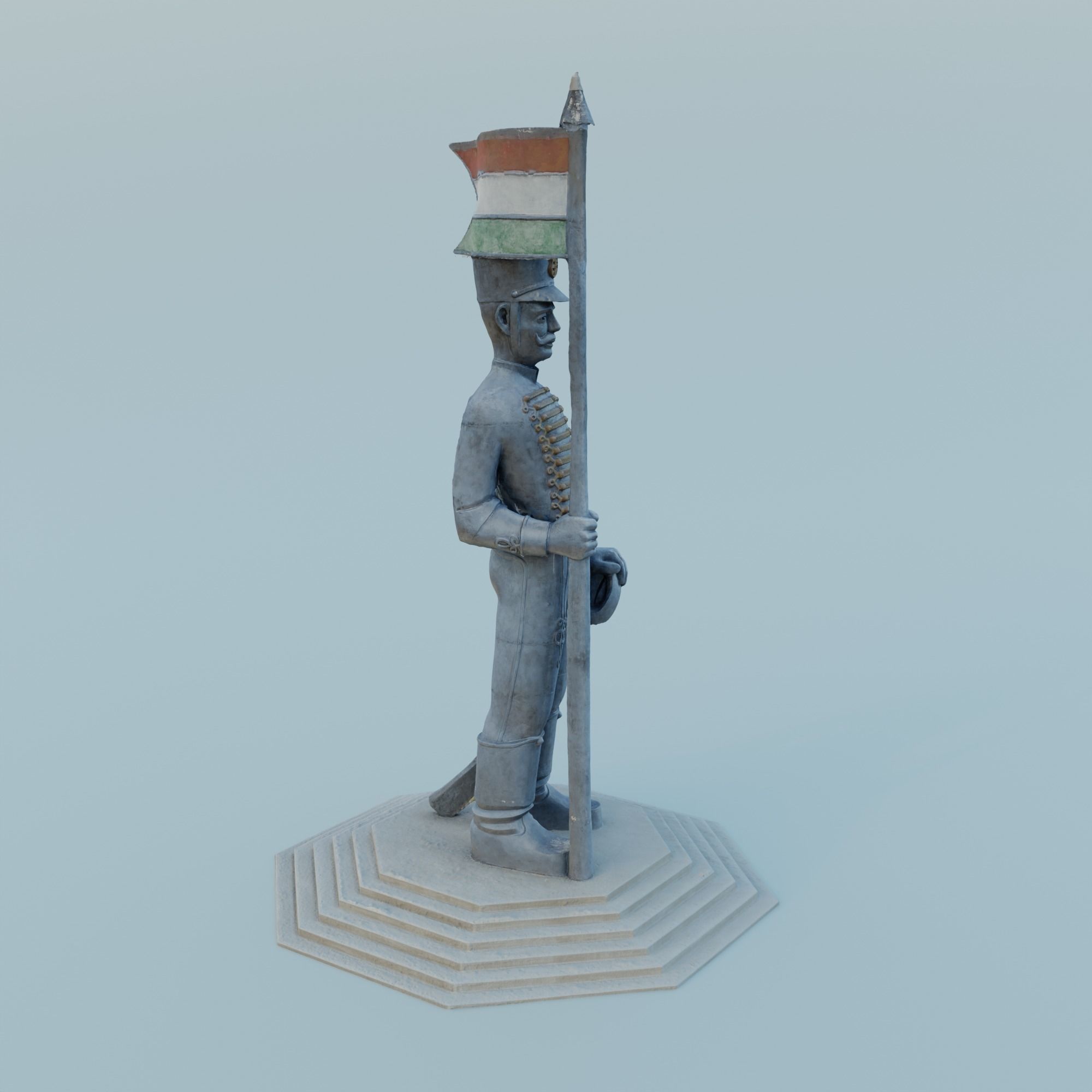 Hussar warrior knight 3D print model_4