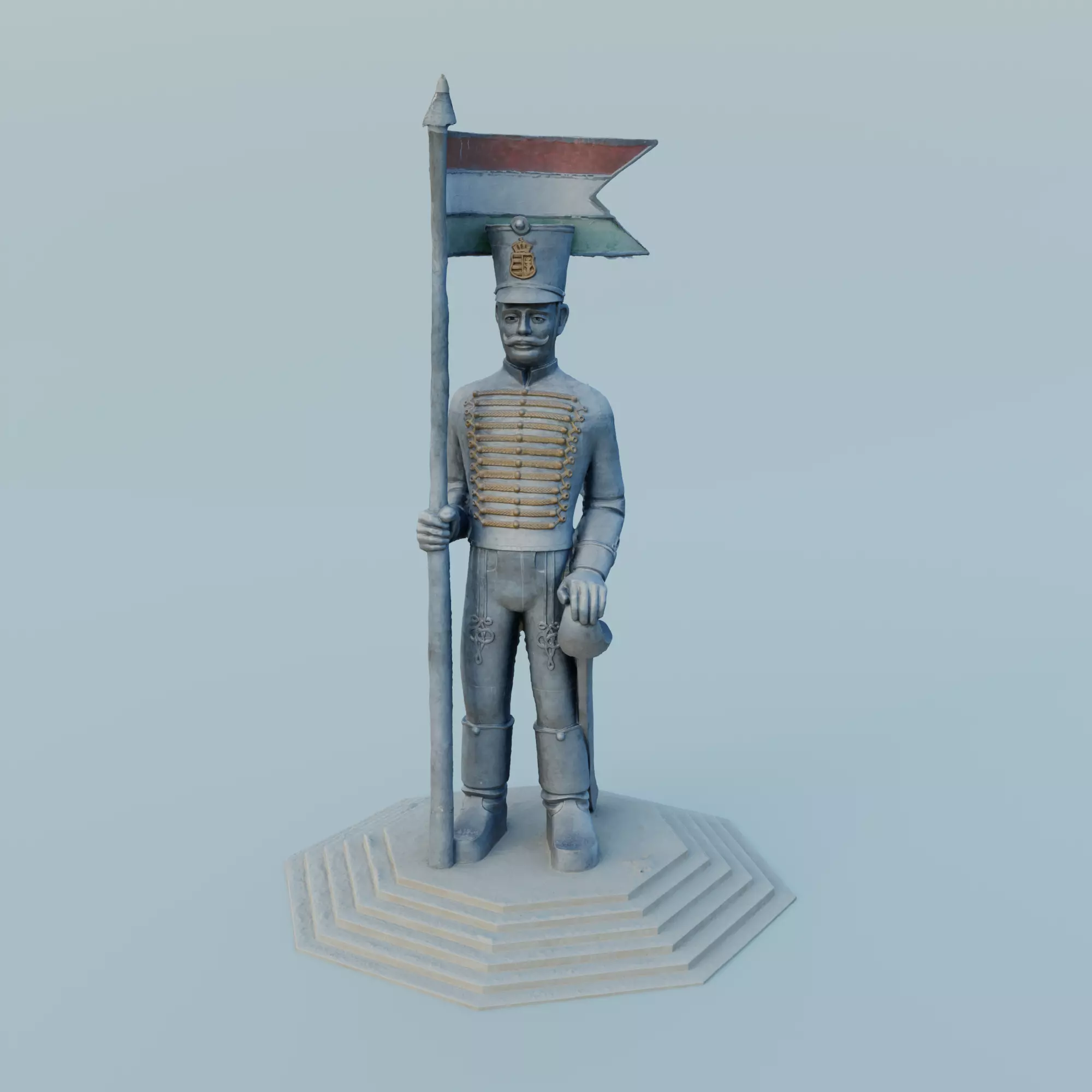 Hussar warrior knight 3D print model_0