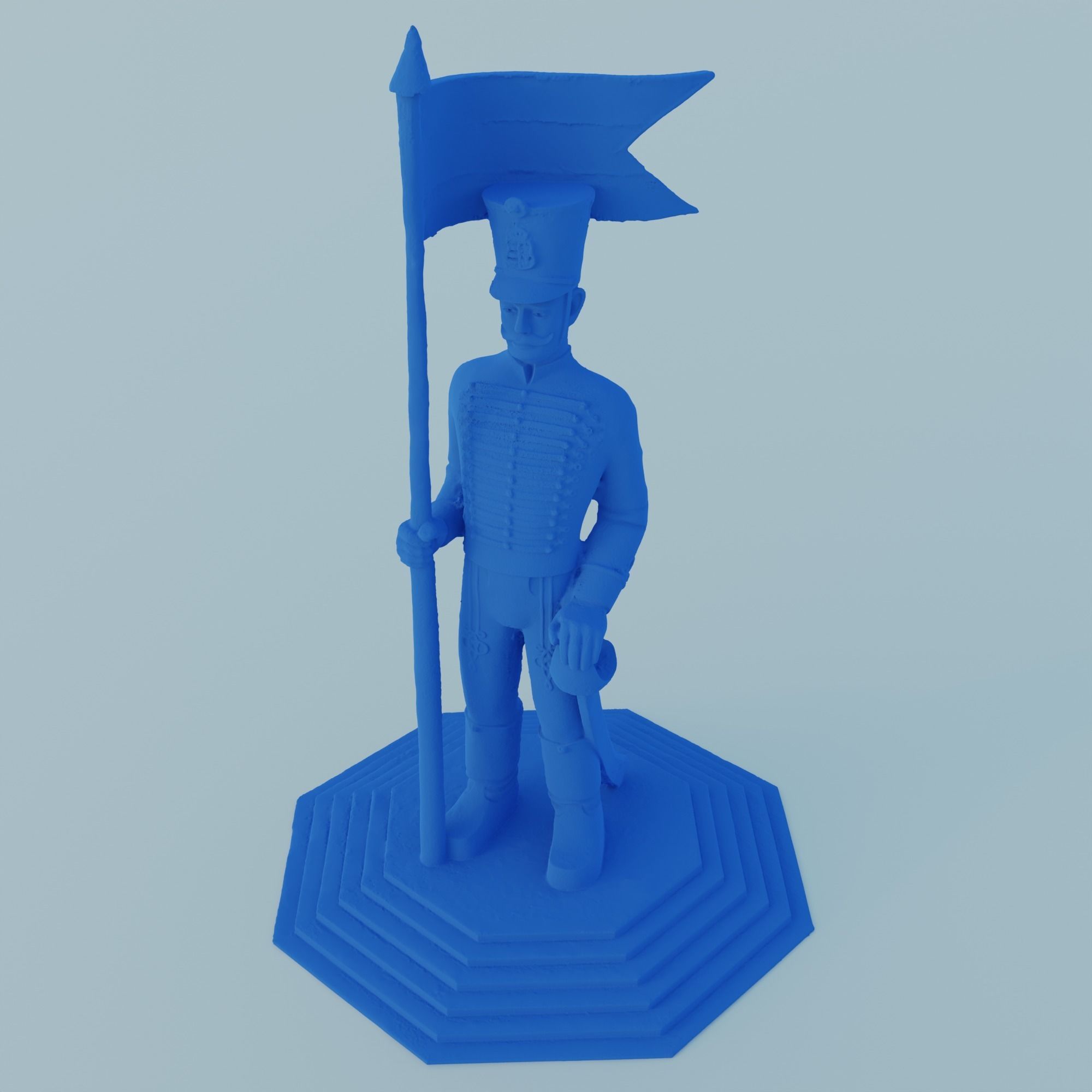Hussar warrior knight 3D print model_7