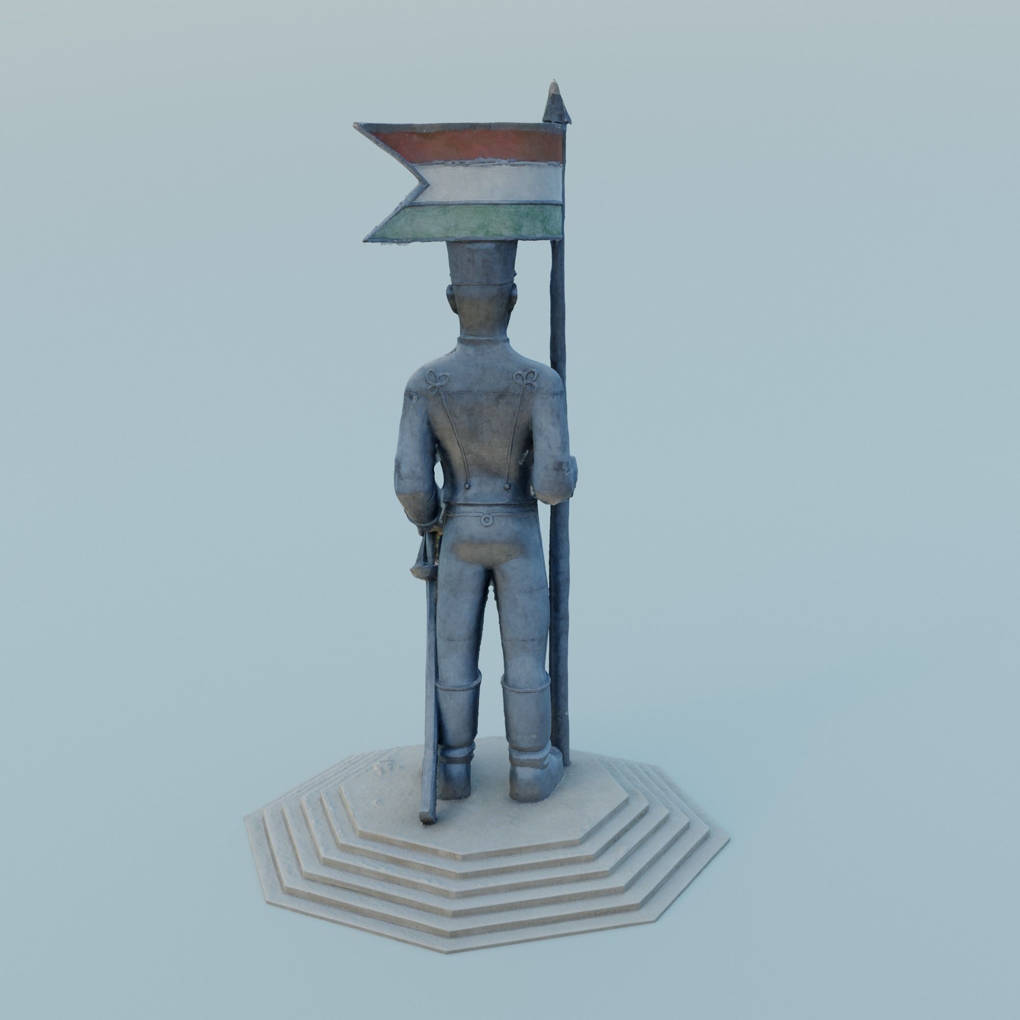 Hussar warrior knight 3D print model_3