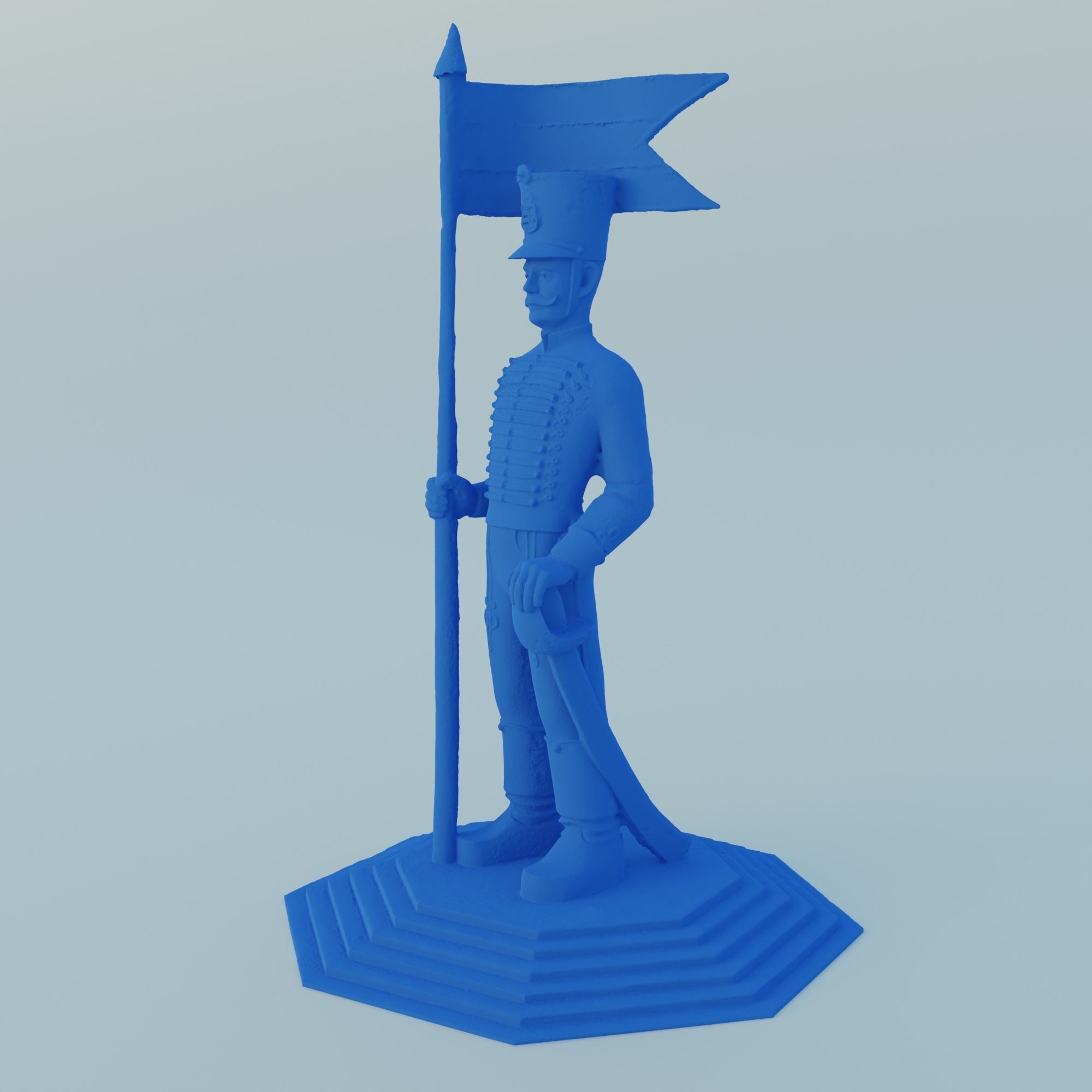 Hussar warrior knight 3D print model_9
