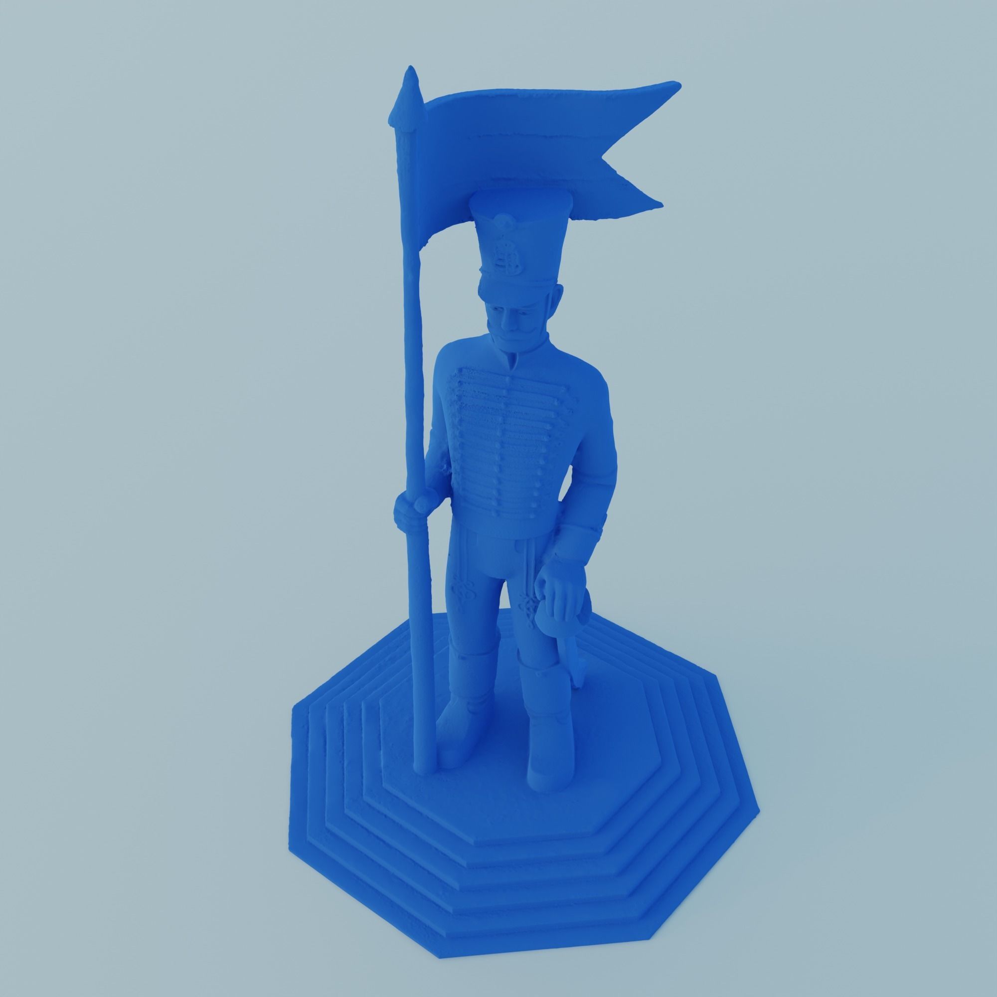 Hussar warrior knight 3D print model_11