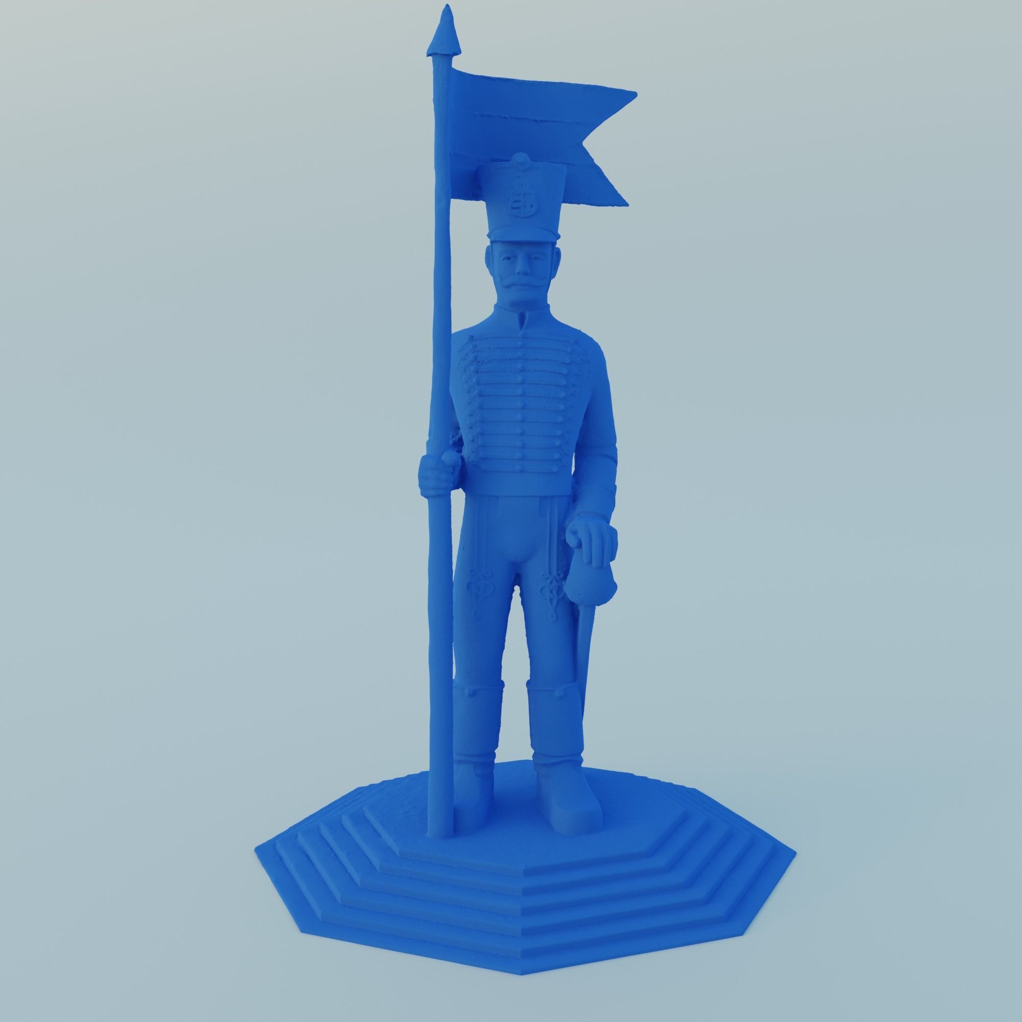Hussar warrior knight 3D print model_8