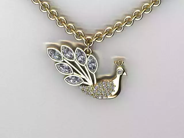 peacock pendant