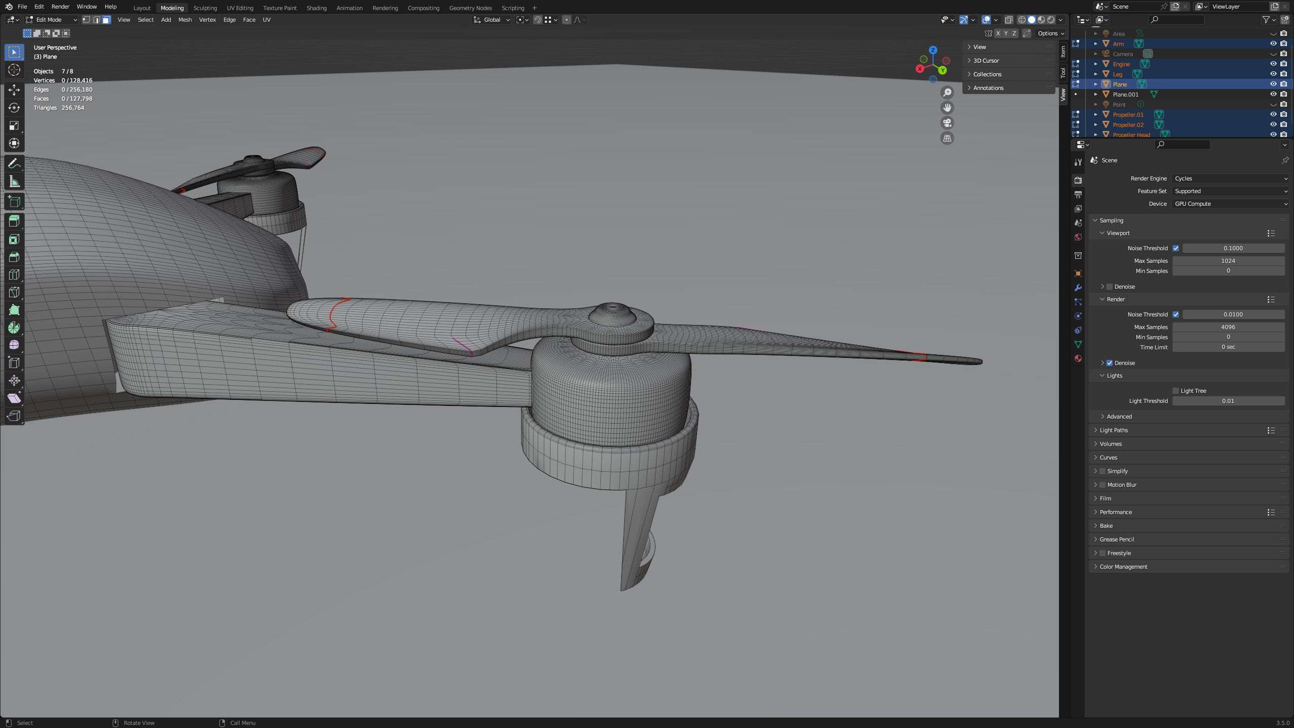 Drone - Quadcopter 3D model_15