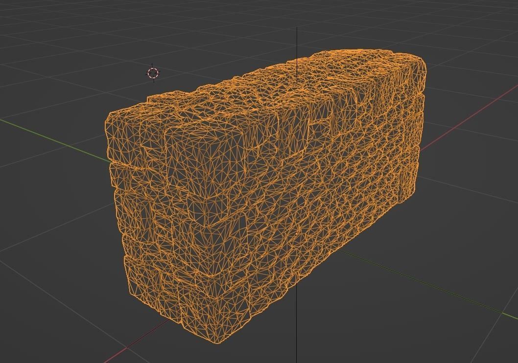 Mediaeval Stone Wall Castle Game Asset Low-poly 3D model_4