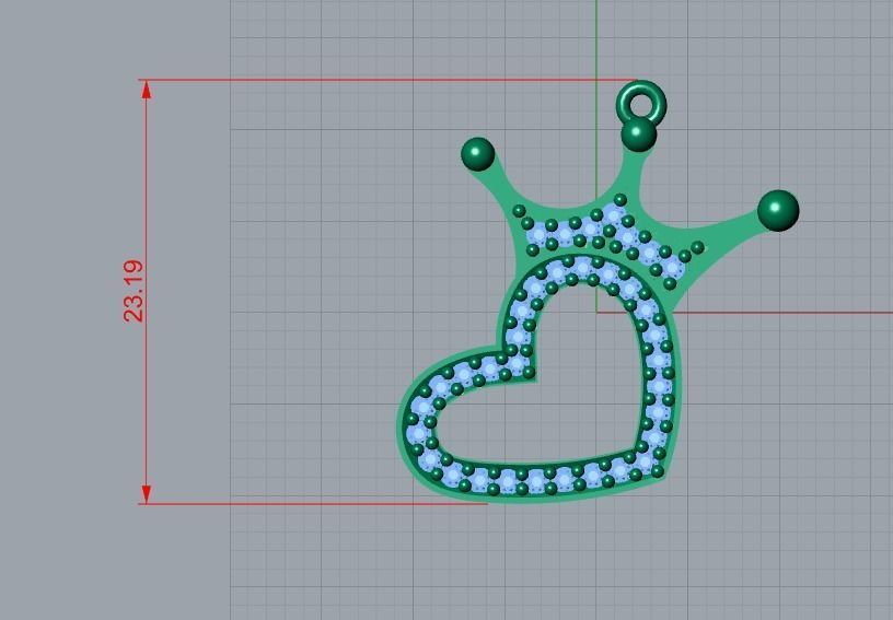 heart pendant 3D print model_6