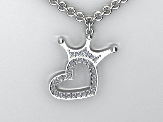 heart pendant 3D print model_1