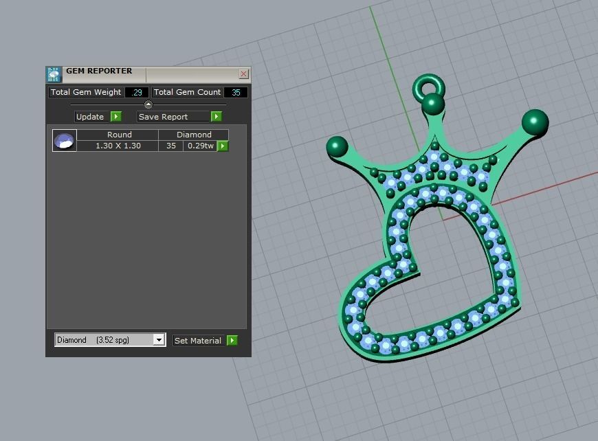heart pendant 3D print model_4