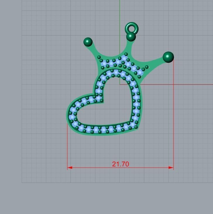 heart pendant 3D print model_7