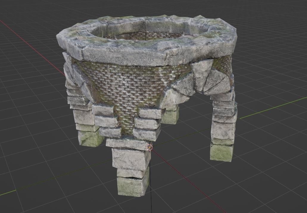 Stone Arch - Ancient Circle - Low-poly Game-ready Model Low-poly 3D model_1