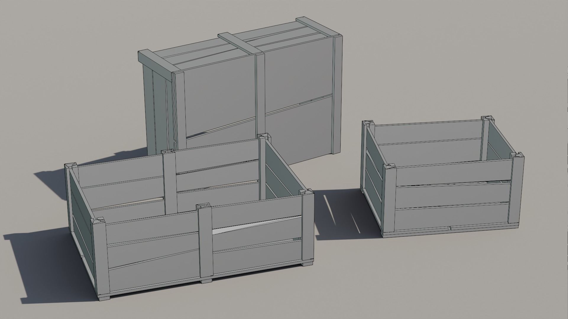 Medieval Fruit Shop Low-poly 3D model_15