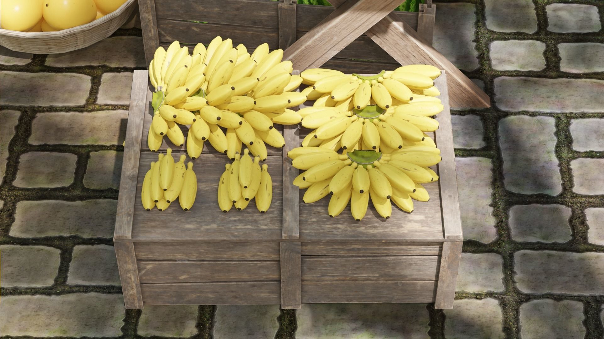 Medieval Fruit Shop Low-poly 3D model_9