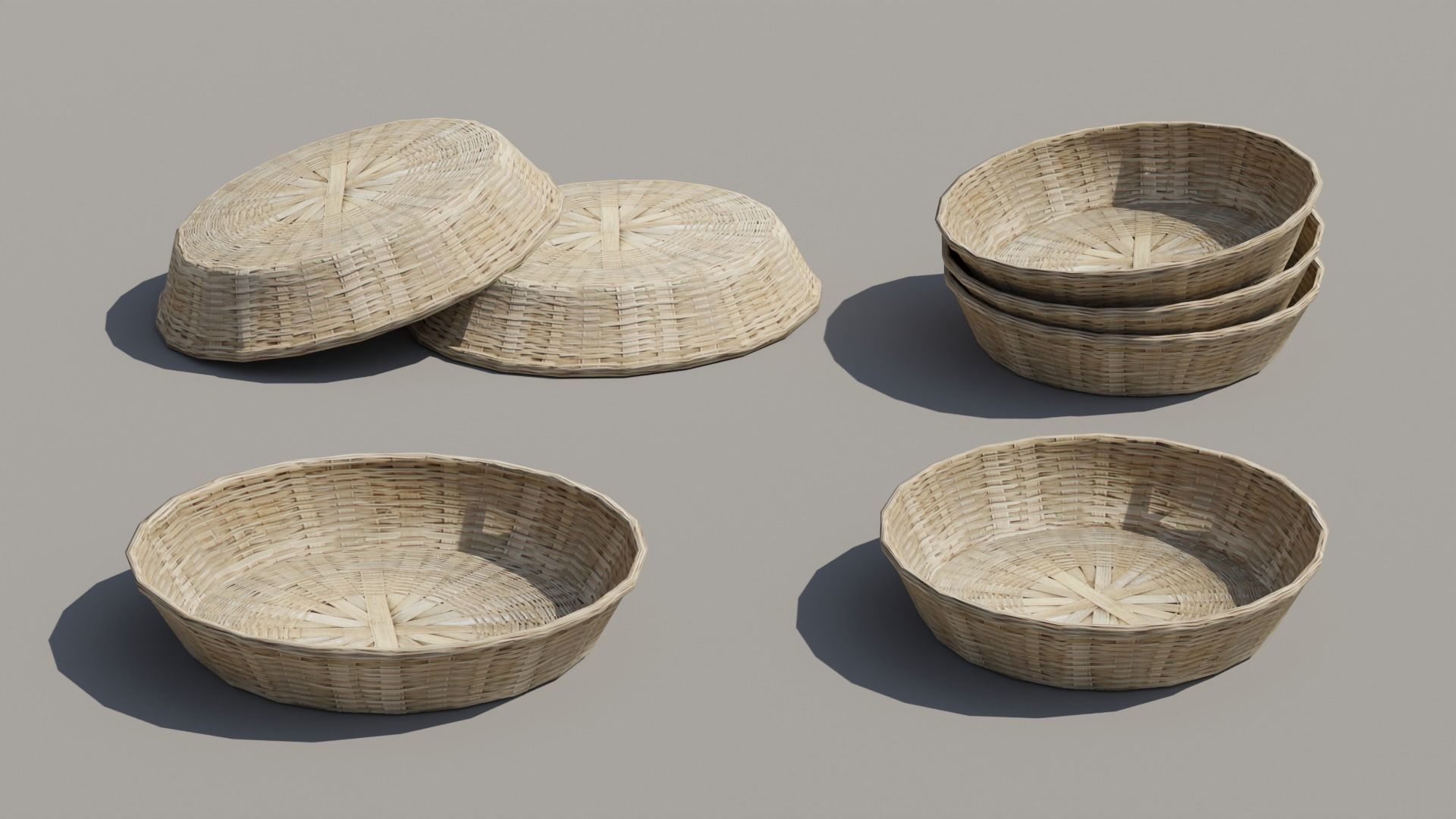 Medieval Fruit Shop Low-poly 3D model_11