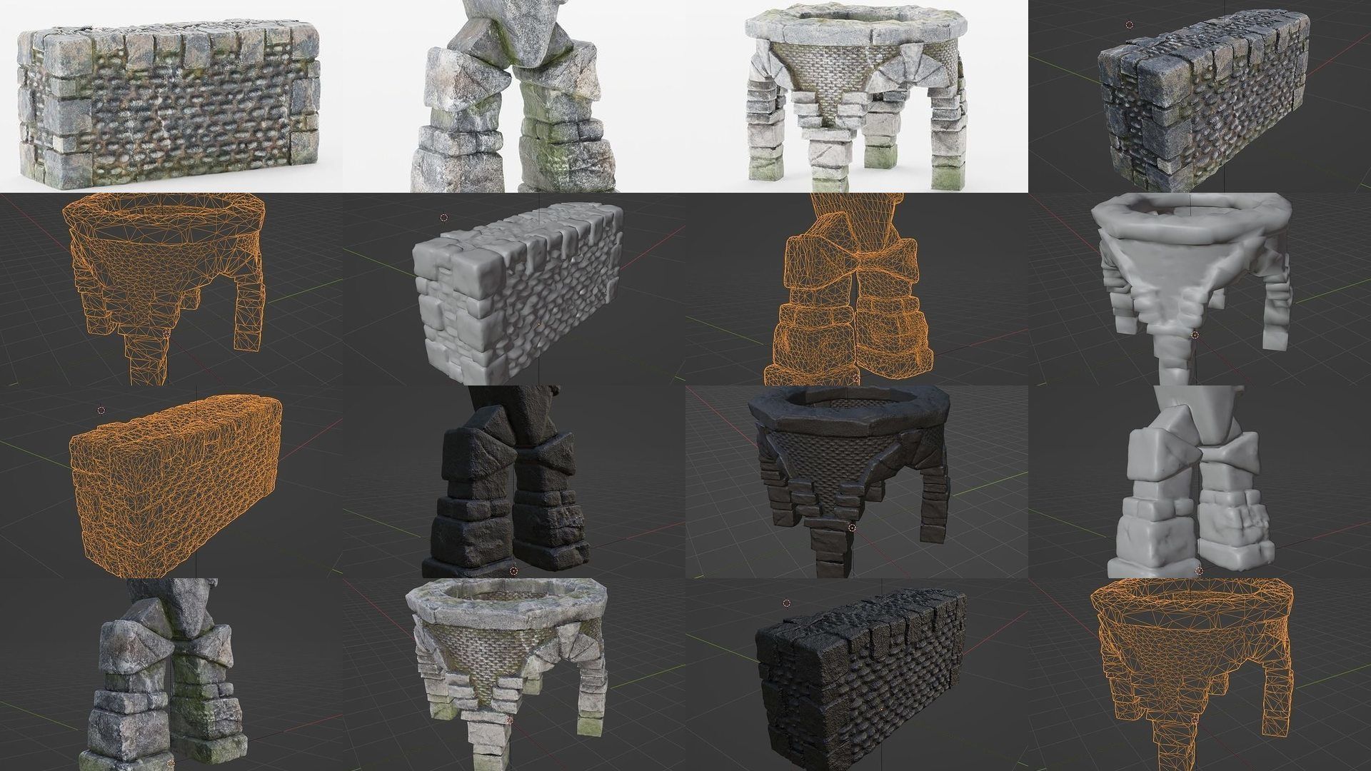 19 Medieval Low-Poly Game-Ready Asset Collection _1