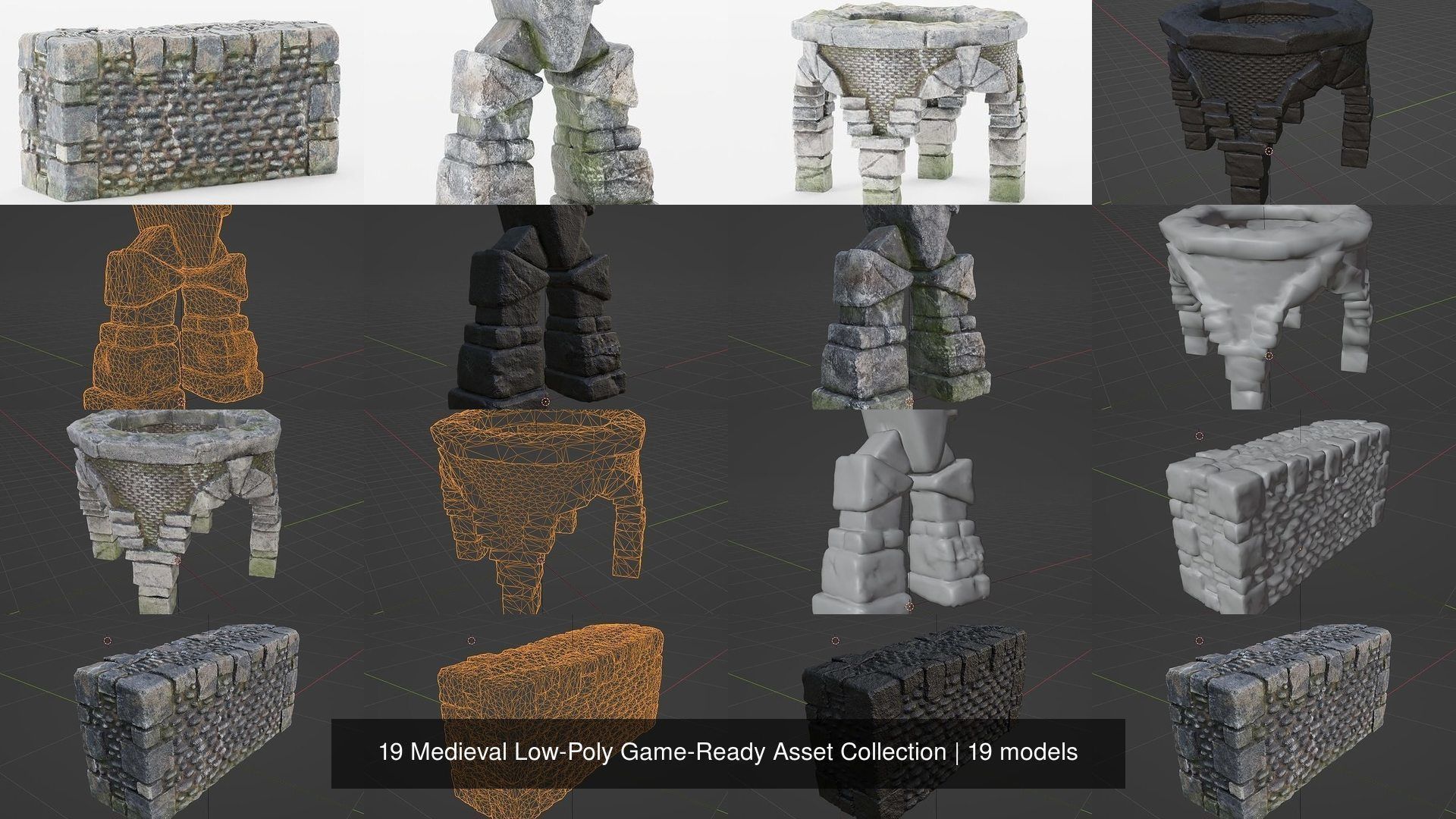19 Medieval Low-Poly Game-Ready Asset Collection _2