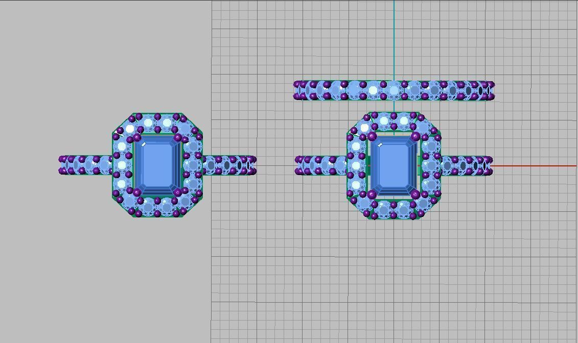 Emerald jewel ring 3D print model_12