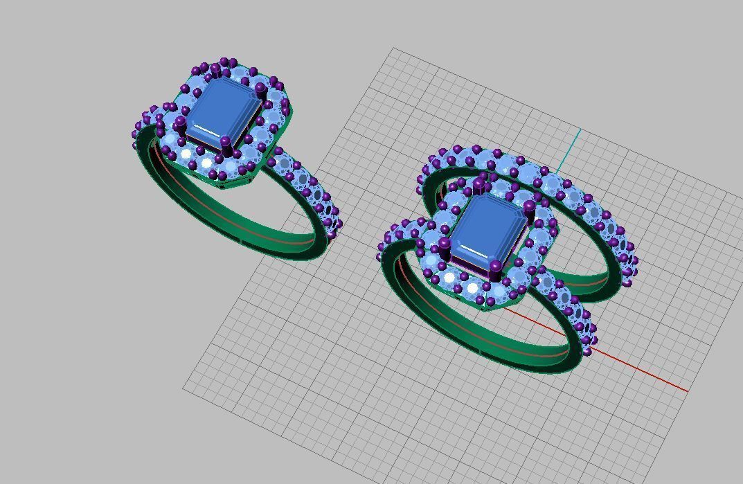Emerald jewel ring 3D print model_13