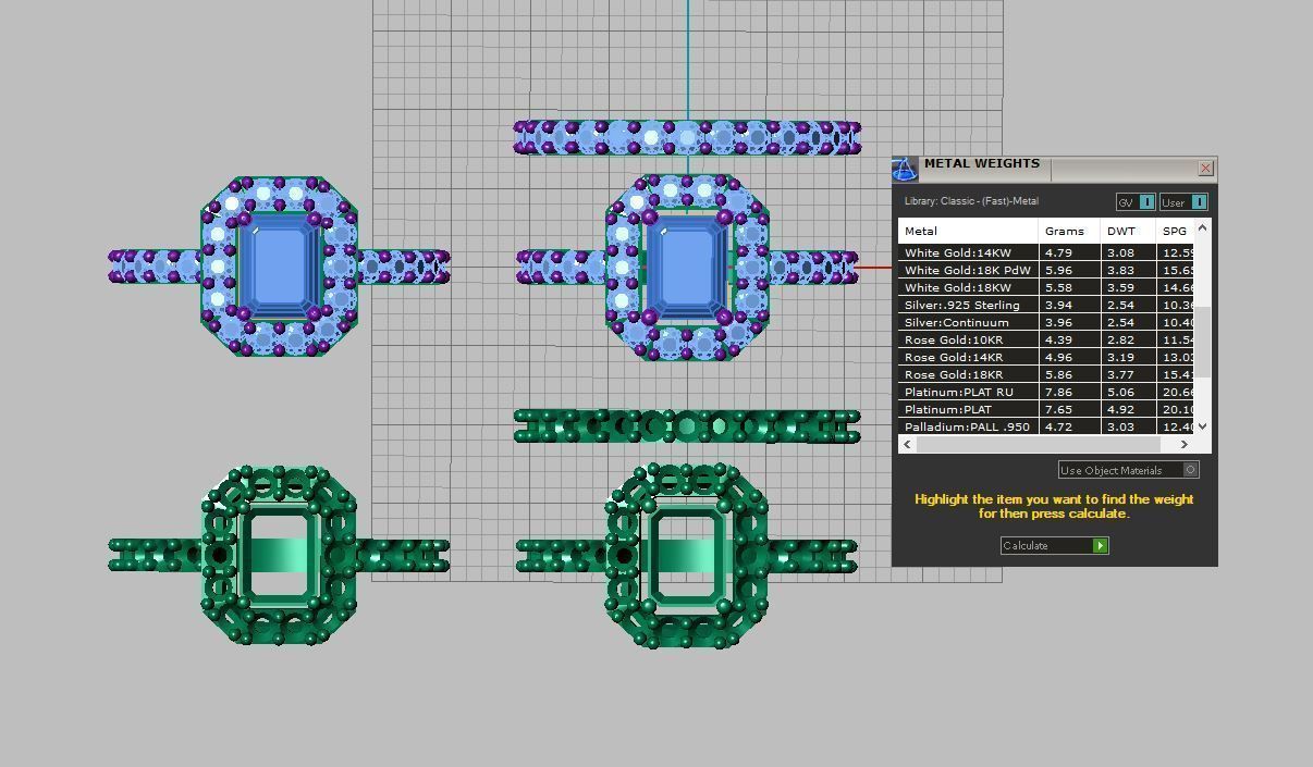 Emerald jewel ring 3D print model_15