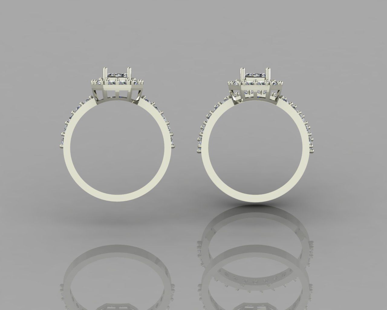 Emerald jewel ring 3D print model_9