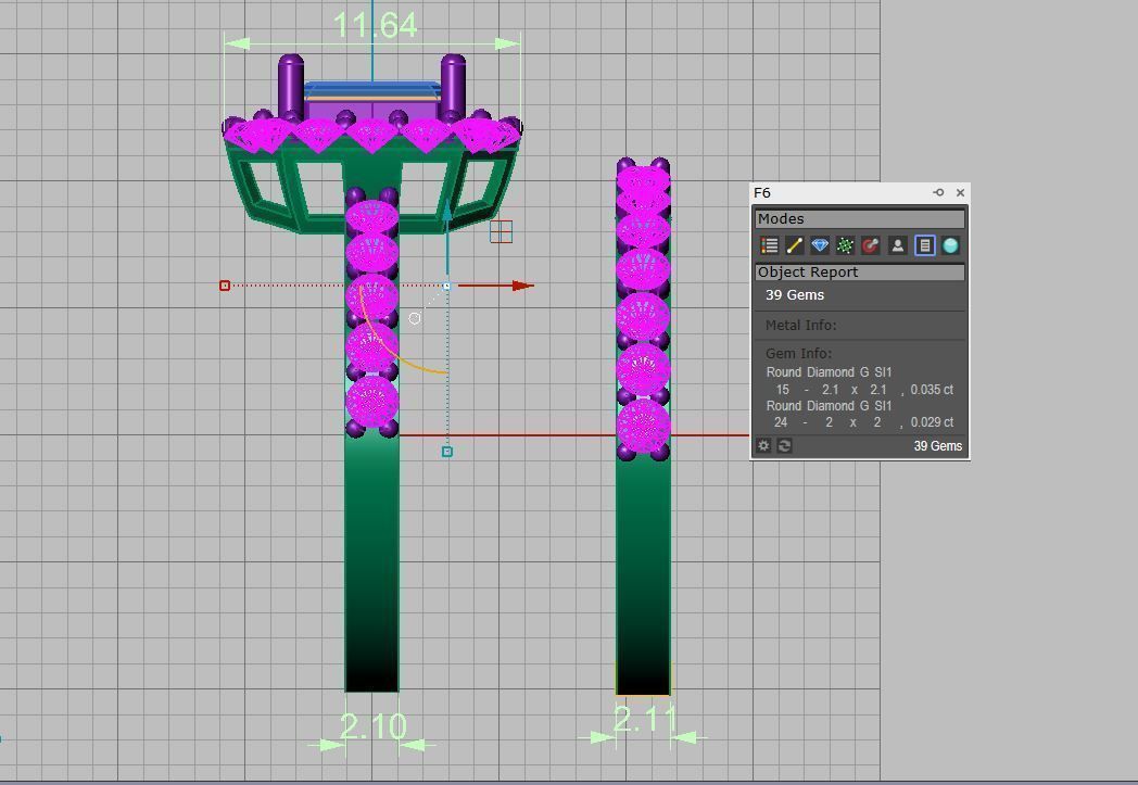 Emerald jewel ring 3D print model_11
