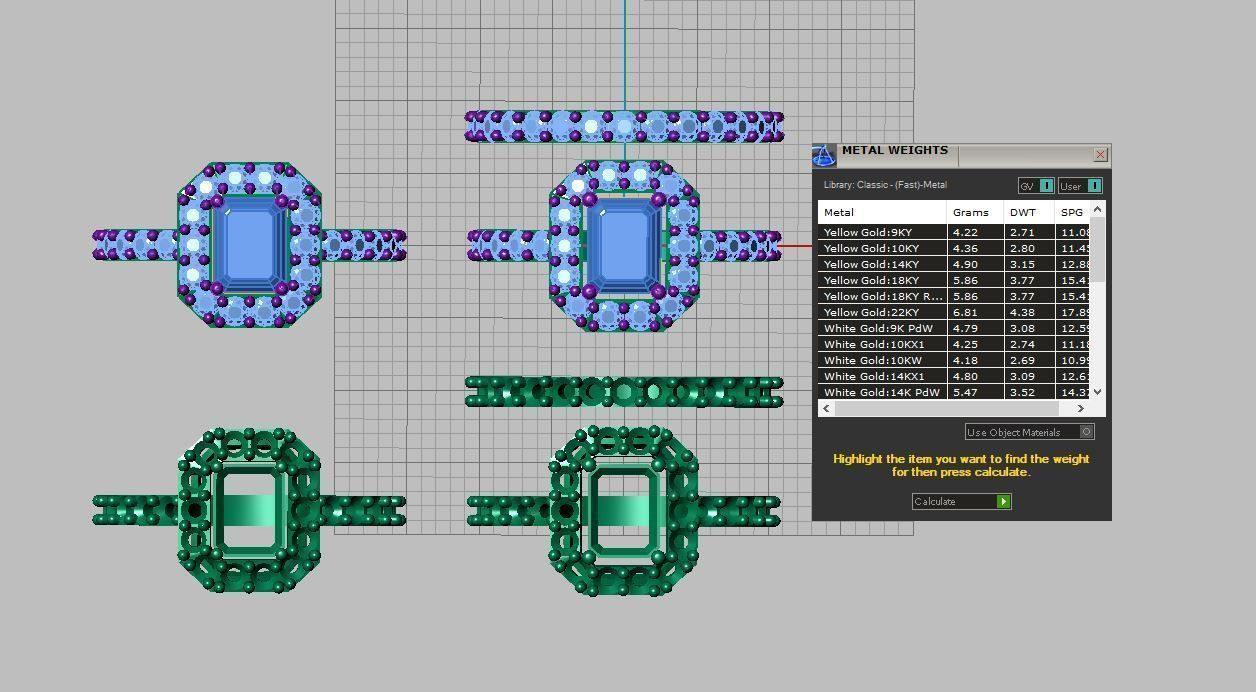 Emerald jewel ring 3D print model_14