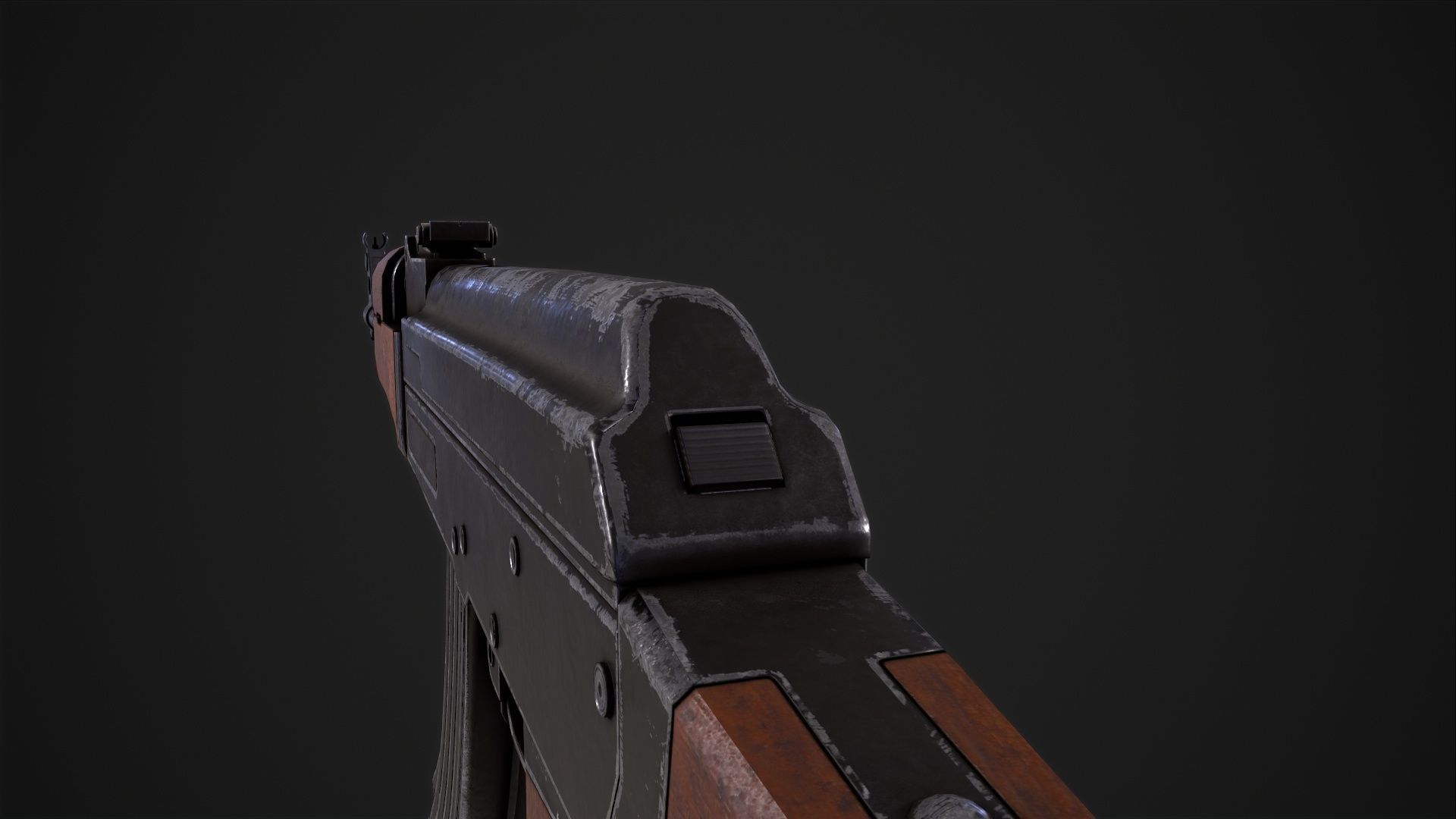 Assault Rifle AK-47 Low-poly 3D model_11