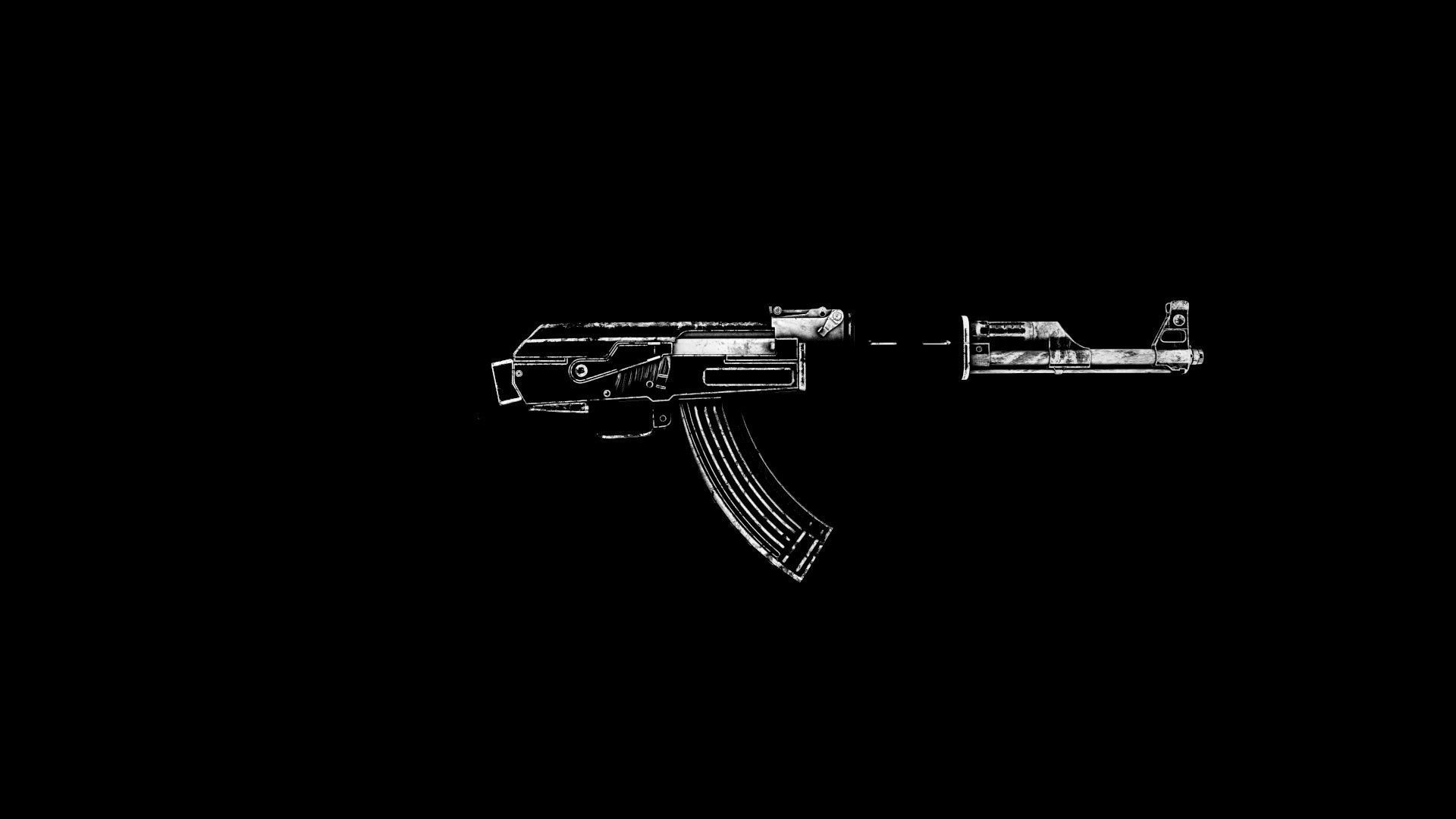 Assault Rifle AK-47 Low-poly 3D model_31