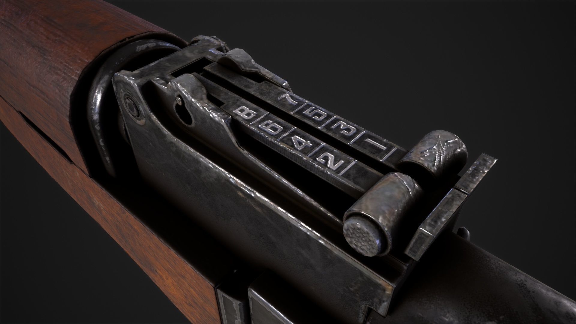 Assault Rifle AK-47 Low-poly 3D model_20