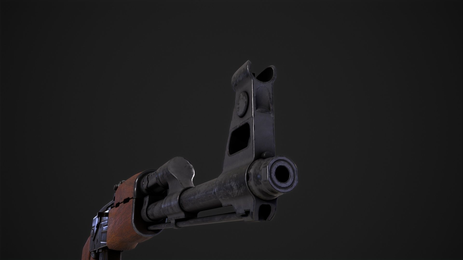 Assault Rifle AK-47 Low-poly 3D model_23