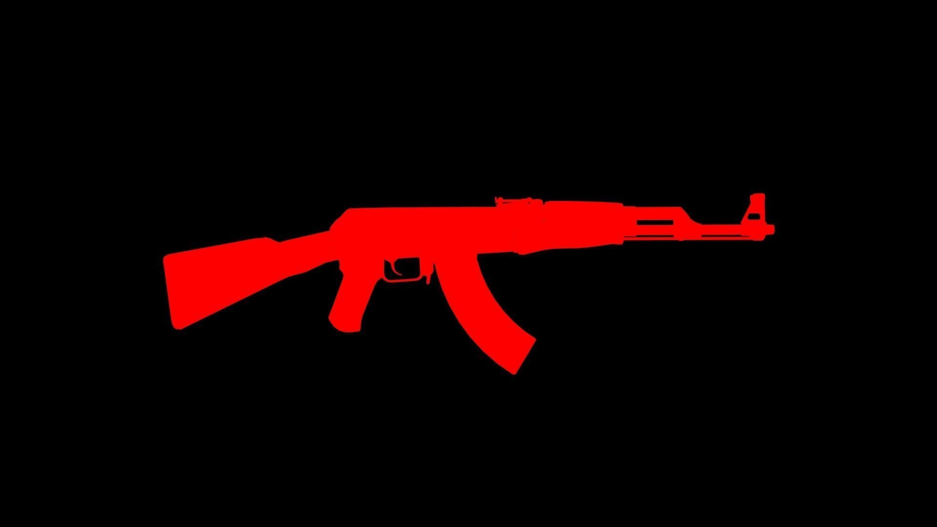 Assault Rifle AK-47 Low-poly 3D model_29