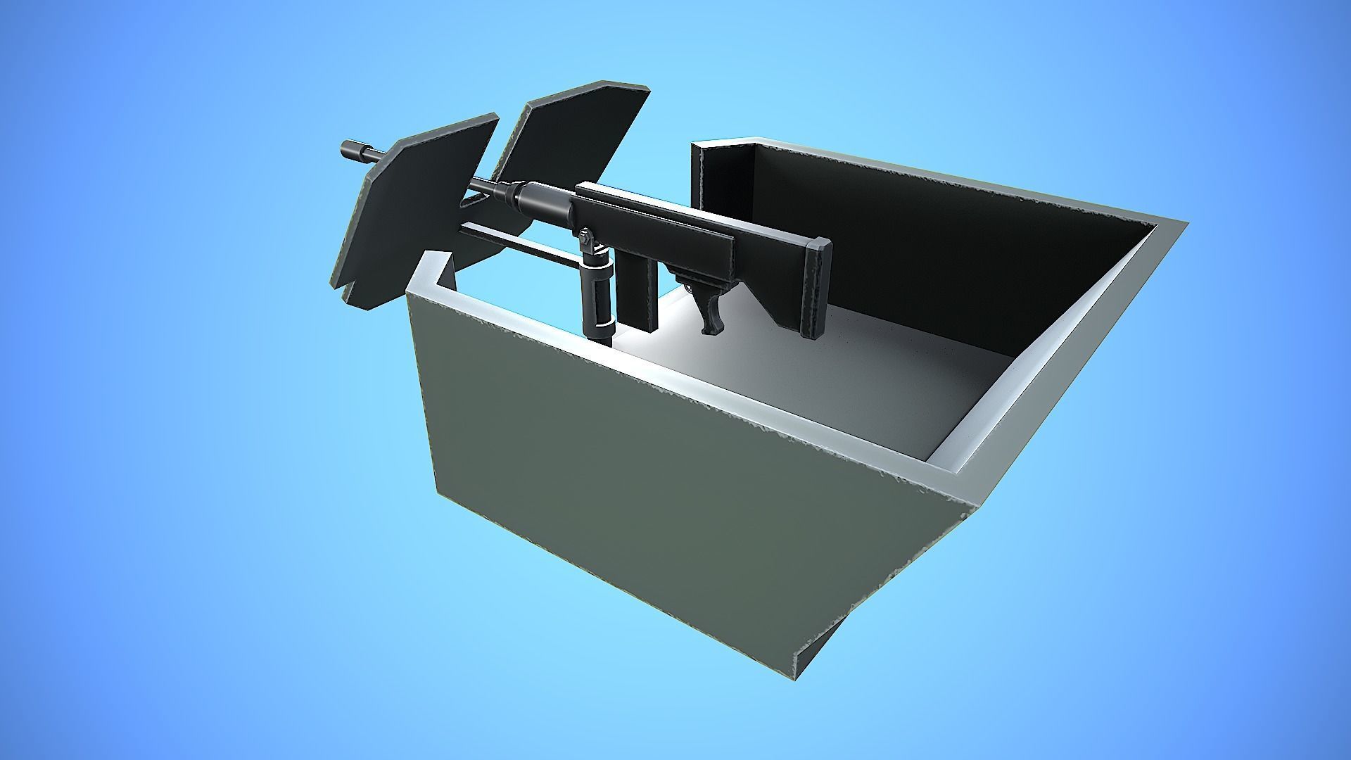 HUMVEE VEHICLE GUN MACHINE WAR CARTOON STYLIZED Low-poly 3D model_18