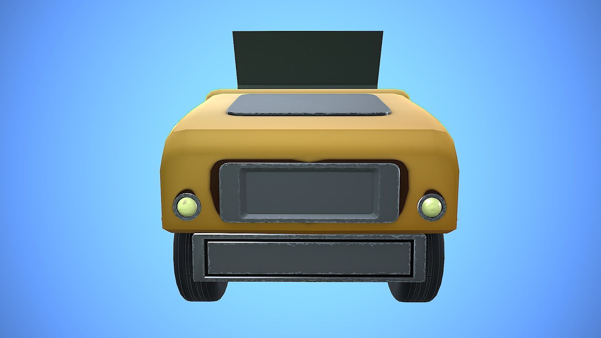 HUMVEE VEHICLE GUN MACHINE WAR CARTOON STYLIZED Low-poly 3D model_14