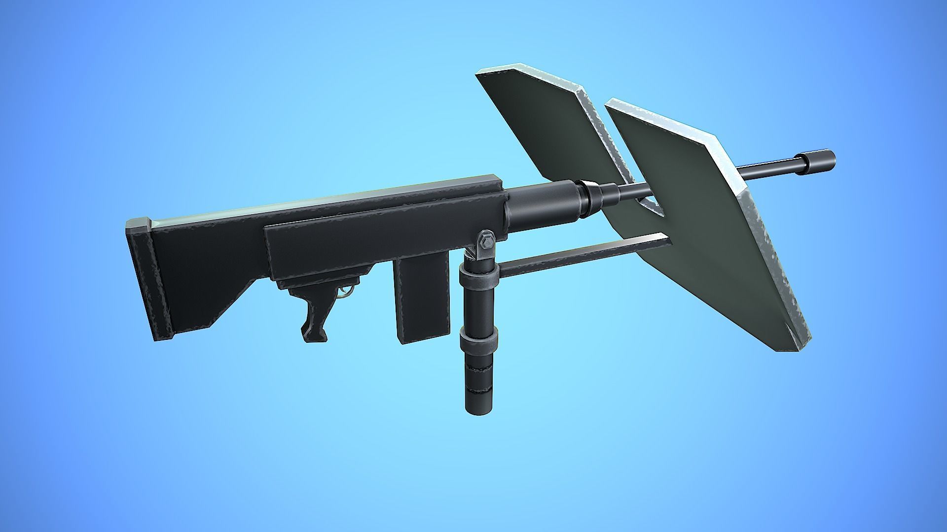 HUMVEE VEHICLE GUN MACHINE WAR CARTOON STYLIZED Low-poly 3D model_21