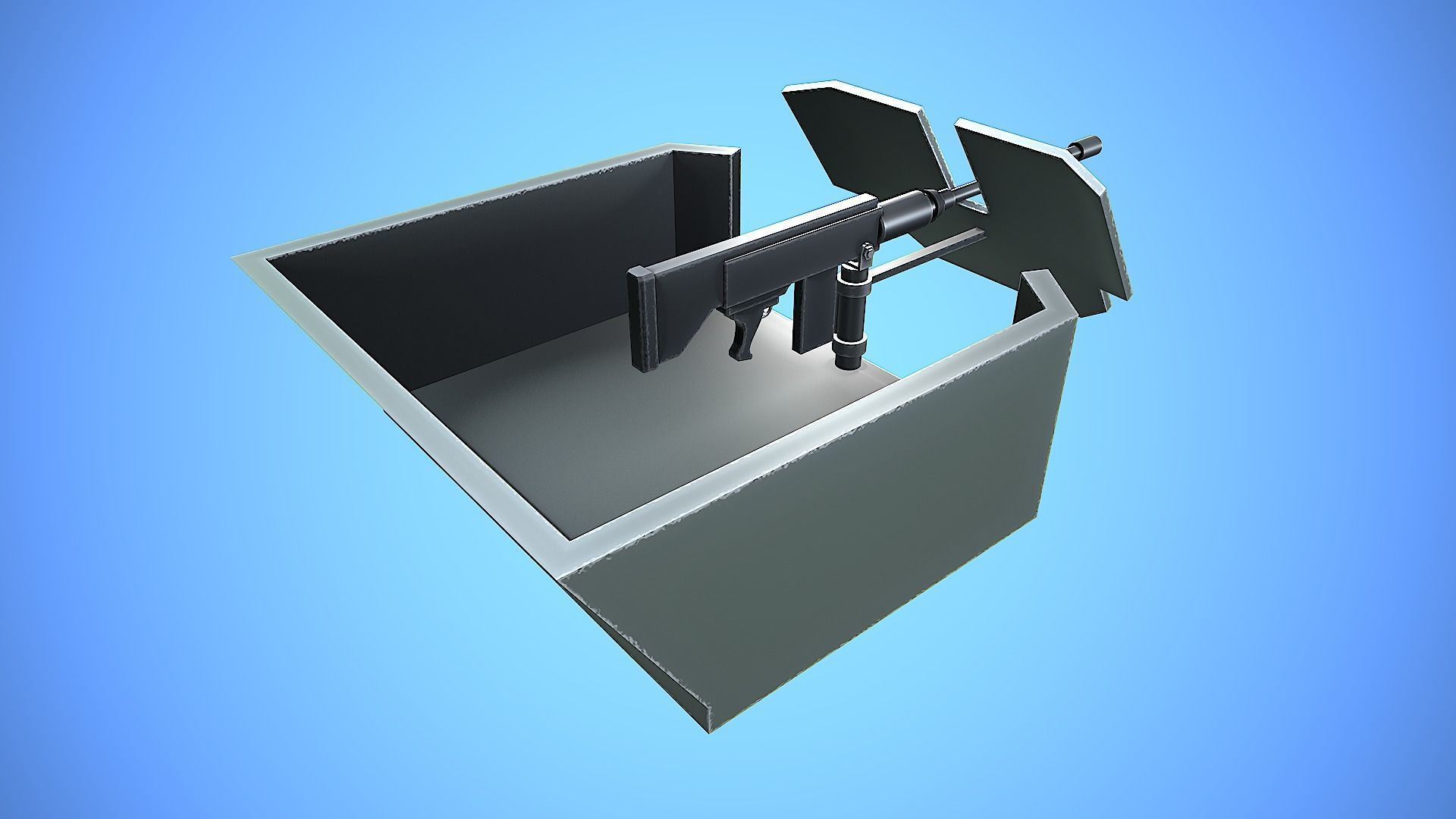 HUMVEE VEHICLE GUN MACHINE WAR CARTOON STYLIZED Low-poly 3D model_17