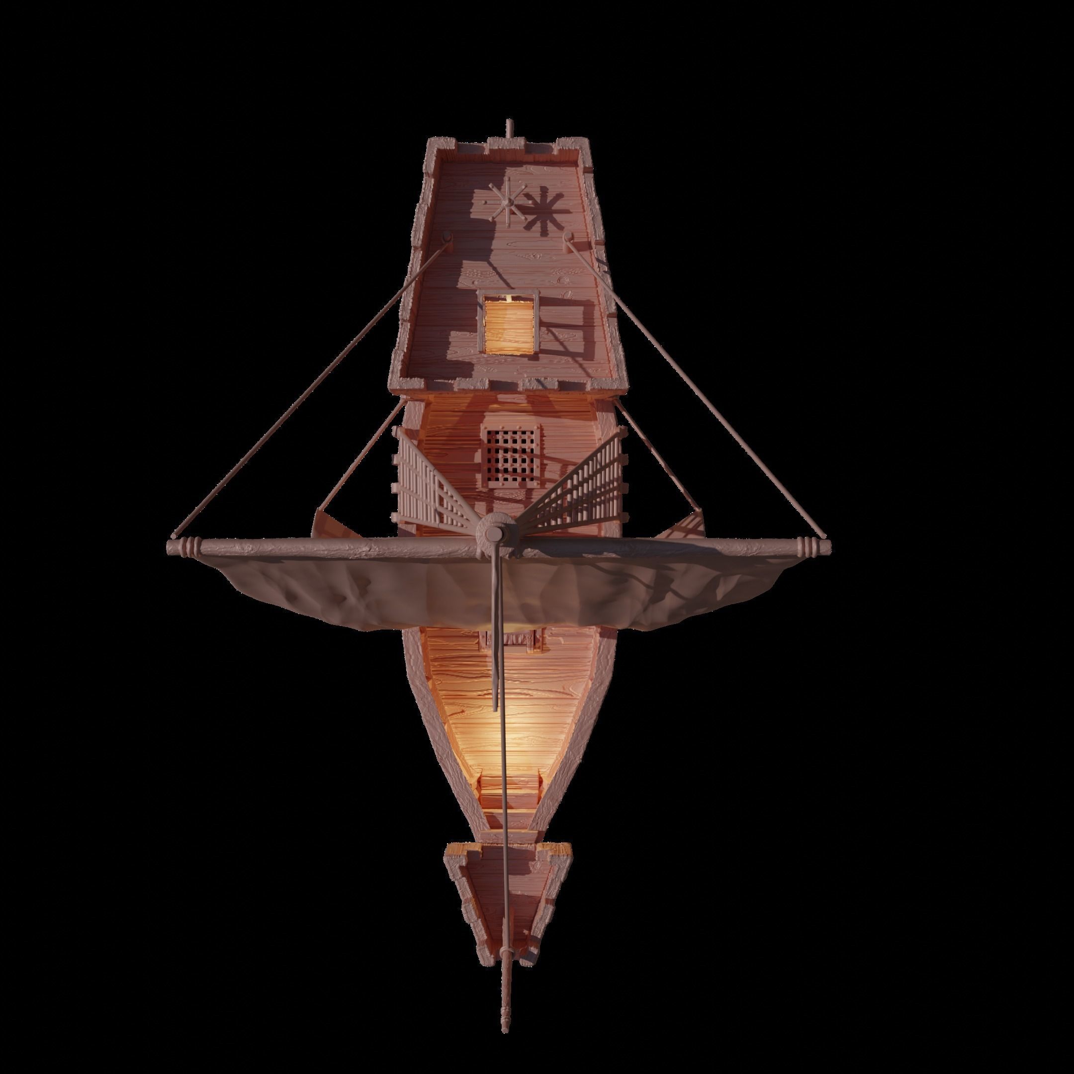 Medieval Cog Tabletop Terrain 28 MM 3D print model_5