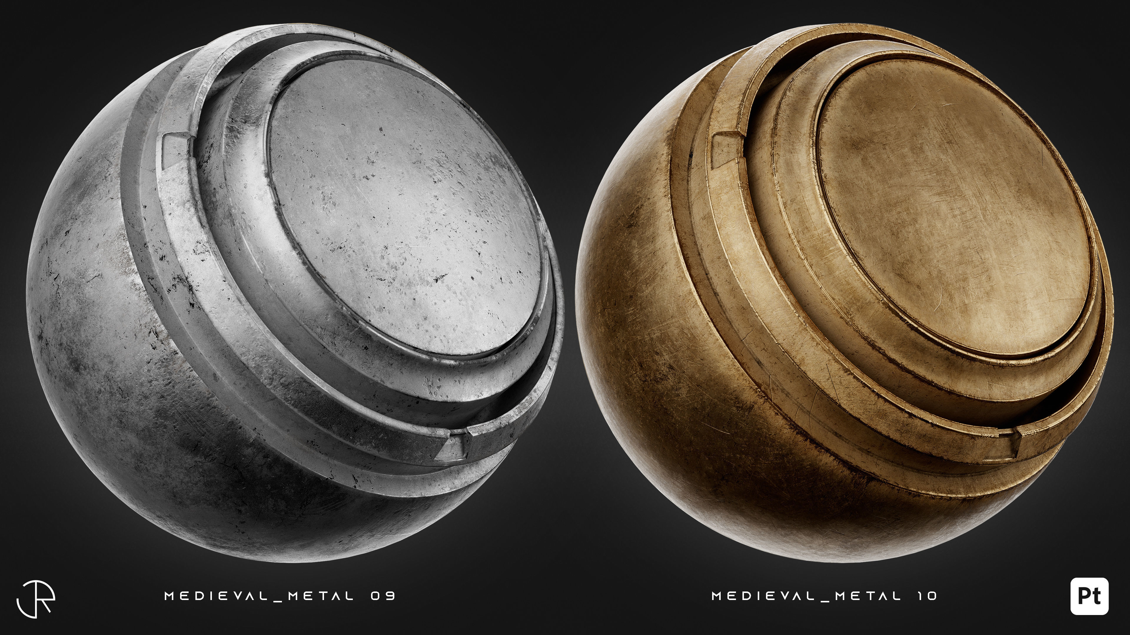 Medieval Wood and Metal Smart Materials for Substance 3D Painter 3D model_11