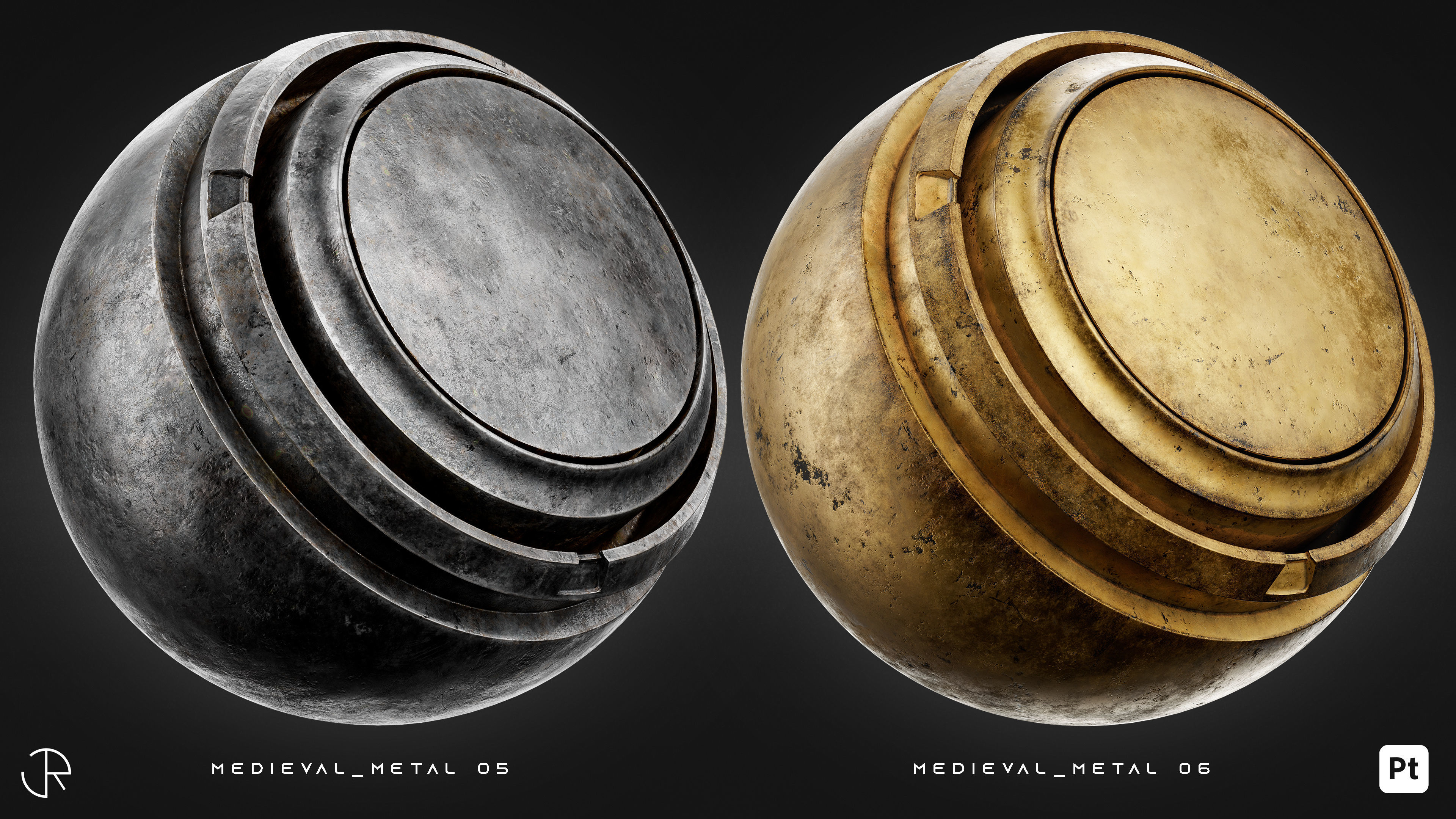 Medieval Wood and Metal Smart Materials for Substance 3D Painter 3D model_9