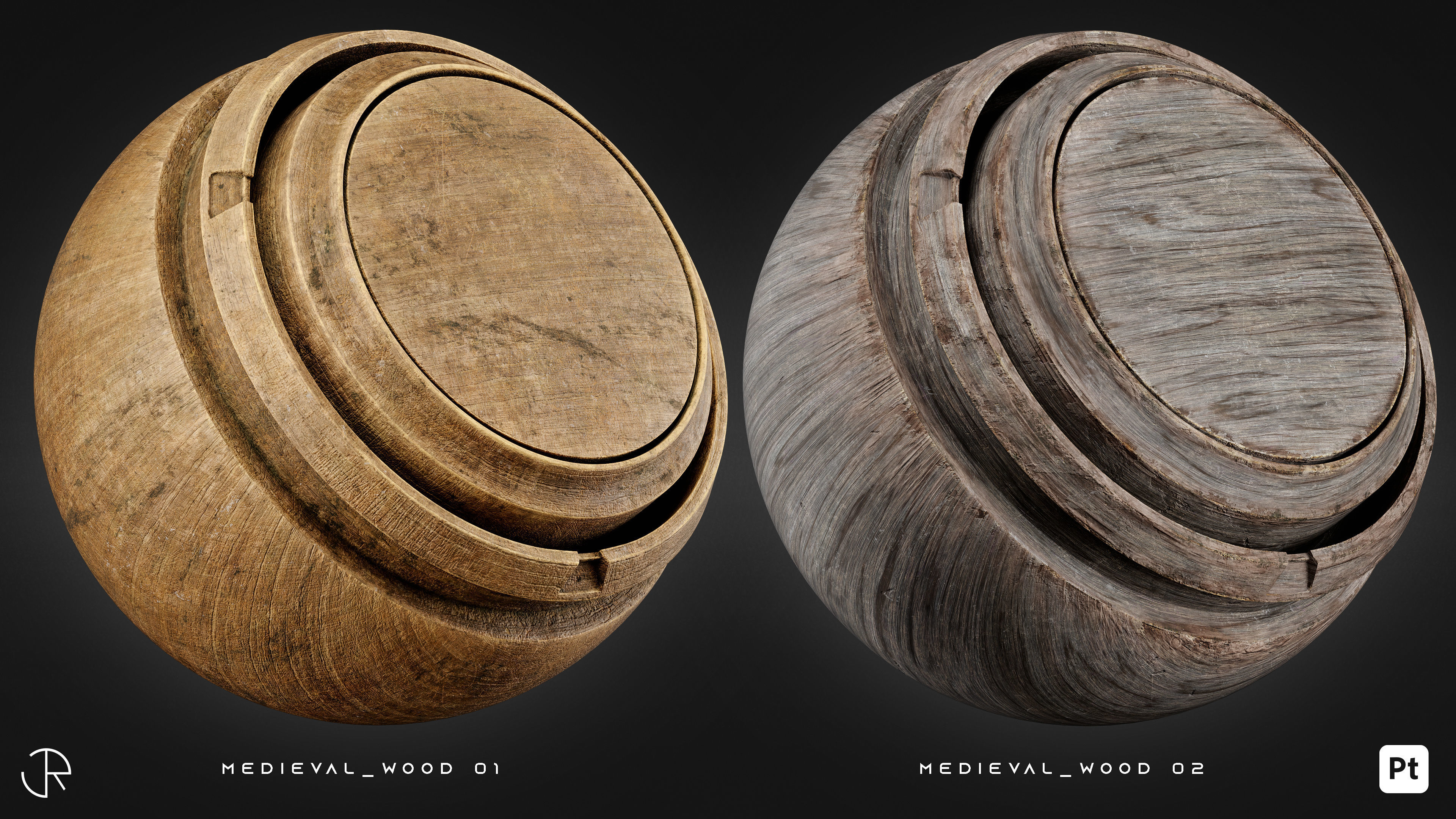 Medieval Wood and Metal Smart Materials for Substance 3D Painter 3D model_14