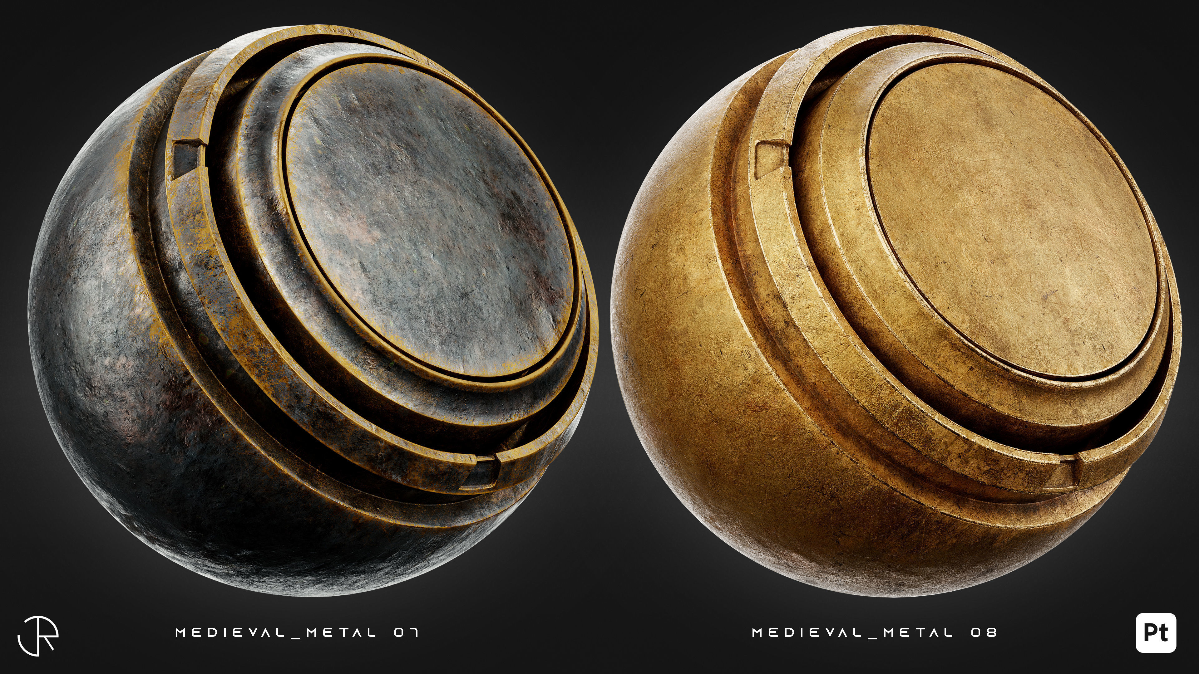 Medieval Wood and Metal Smart Materials for Substance 3D Painter 3D model_10