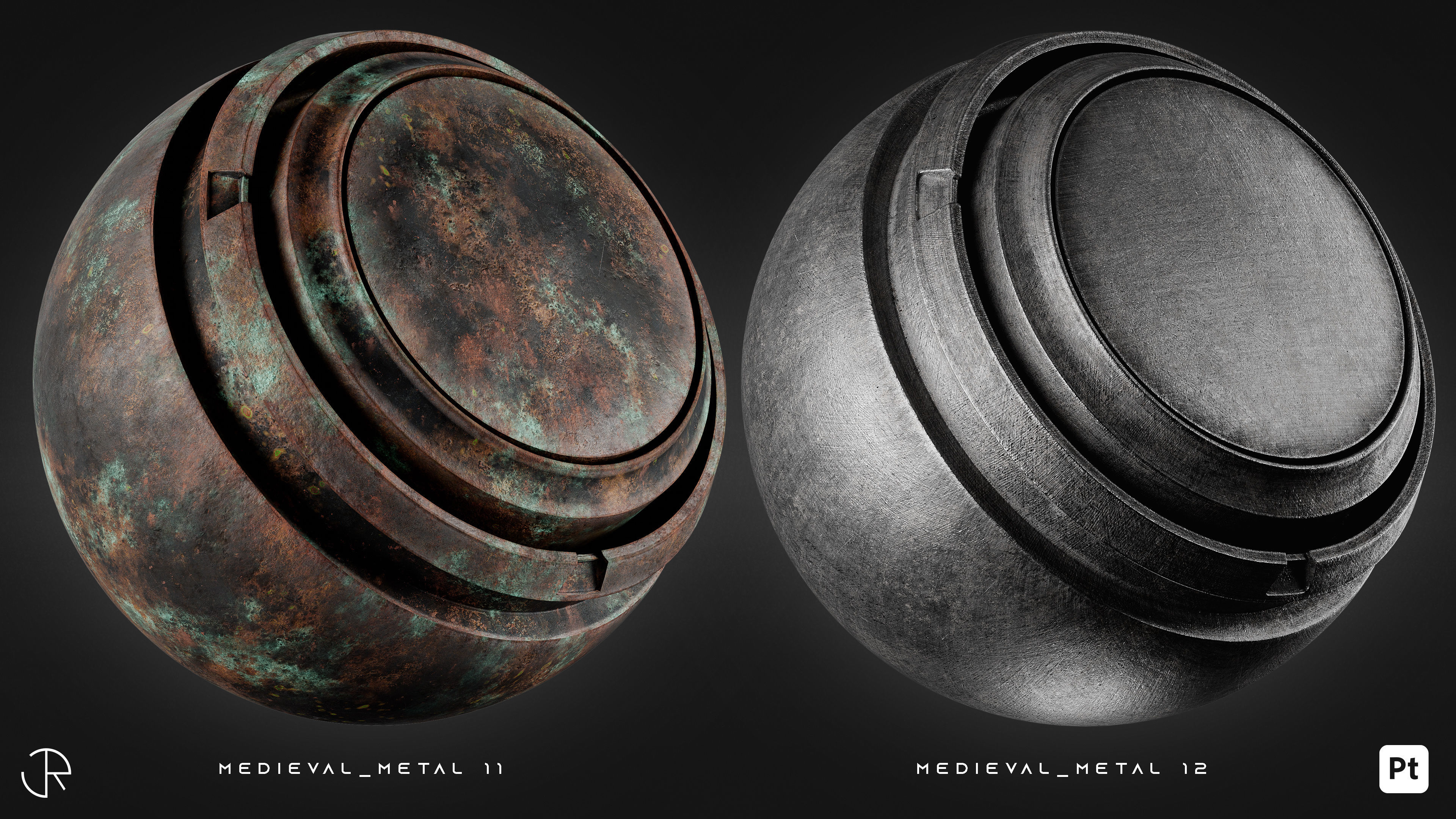 Medieval Wood and Metal Smart Materials for Substance 3D Painter 3D model_12