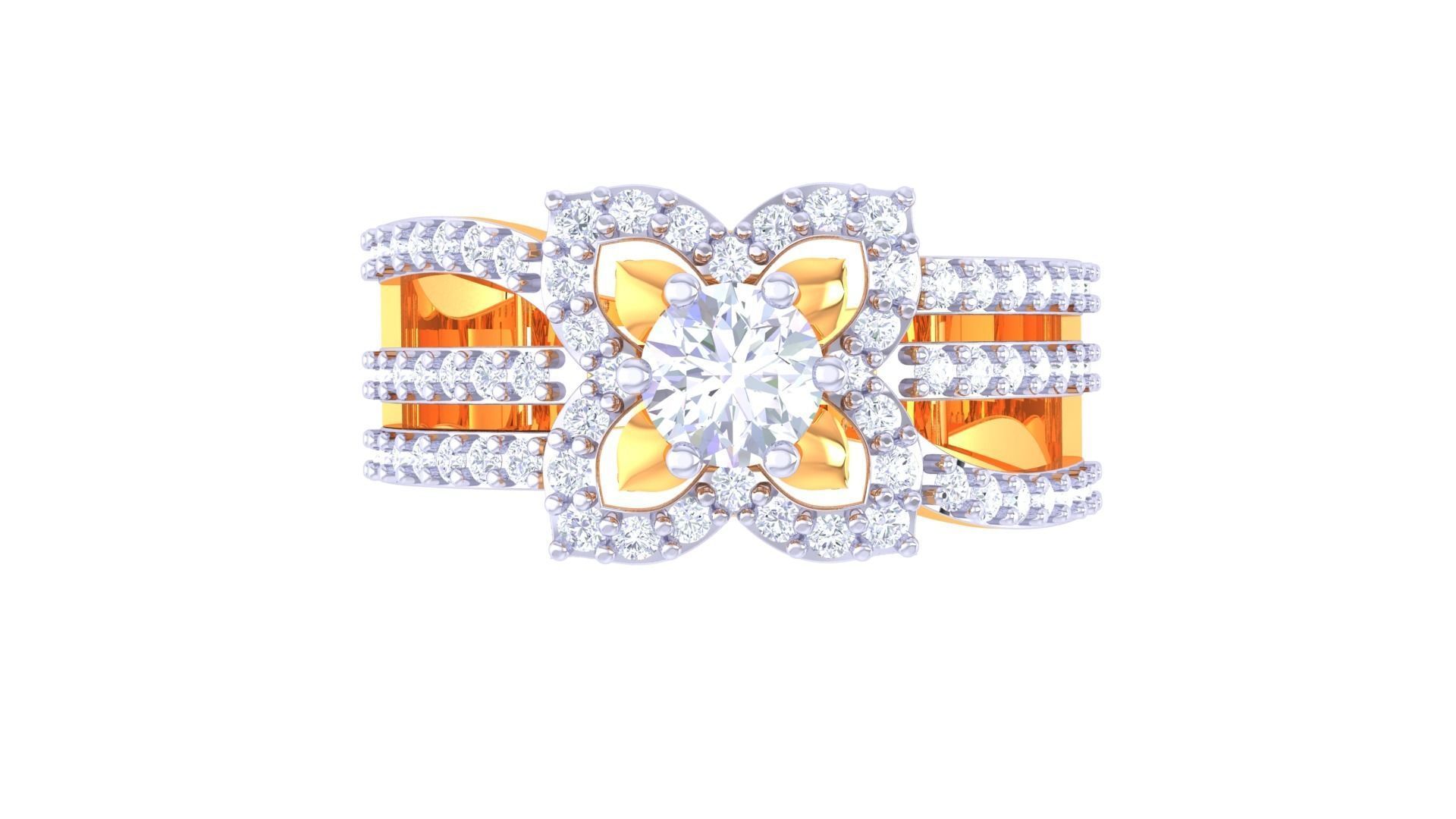 Solitaire Ring - 421 3D print model_1