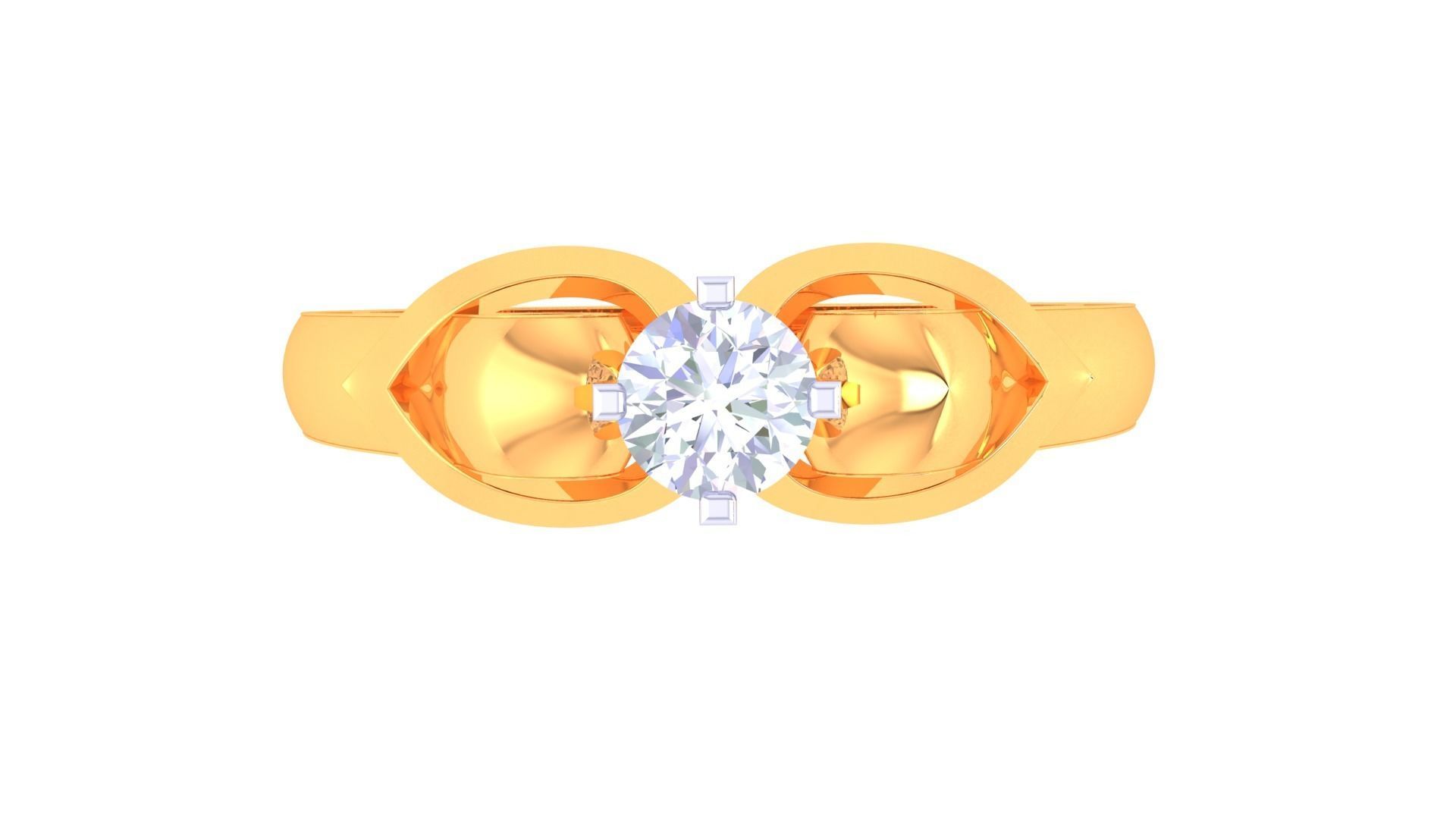 Solitaire Ring - 420 3D print model_1