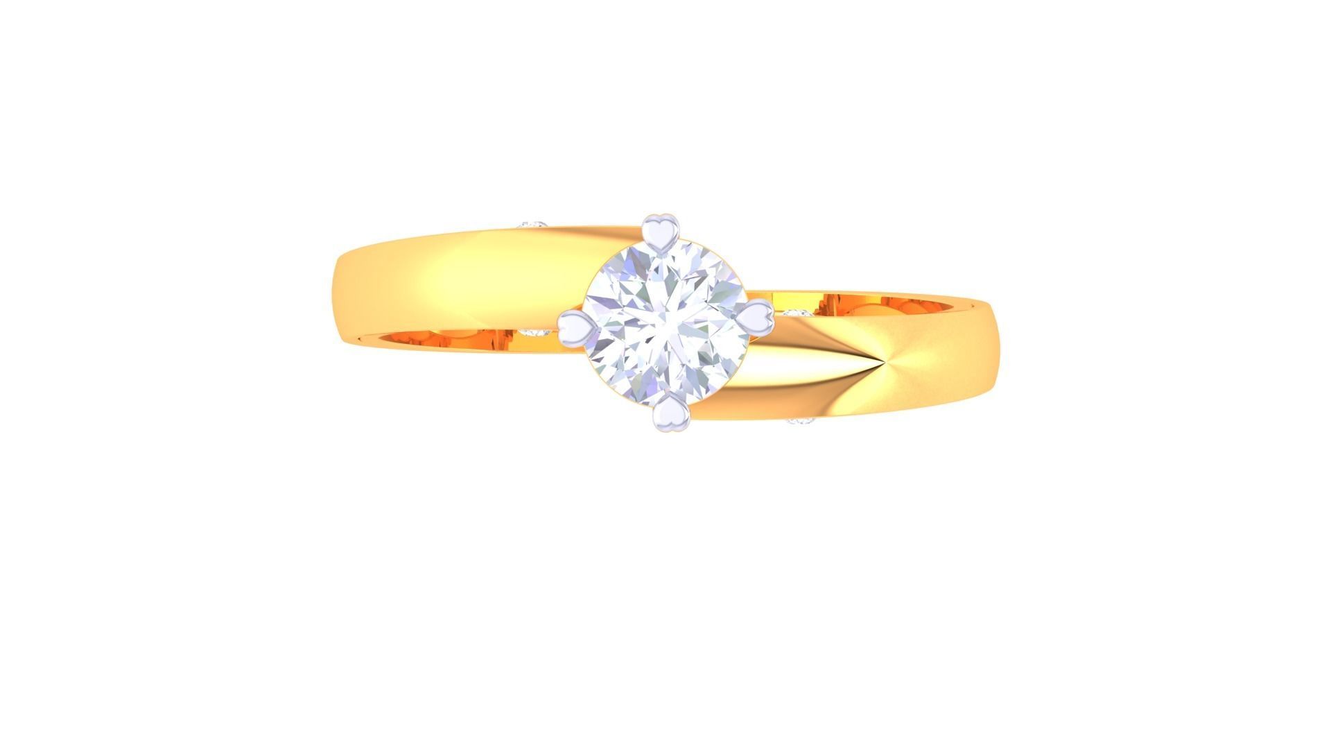 Solitaire Ring - 414 3D print model_1